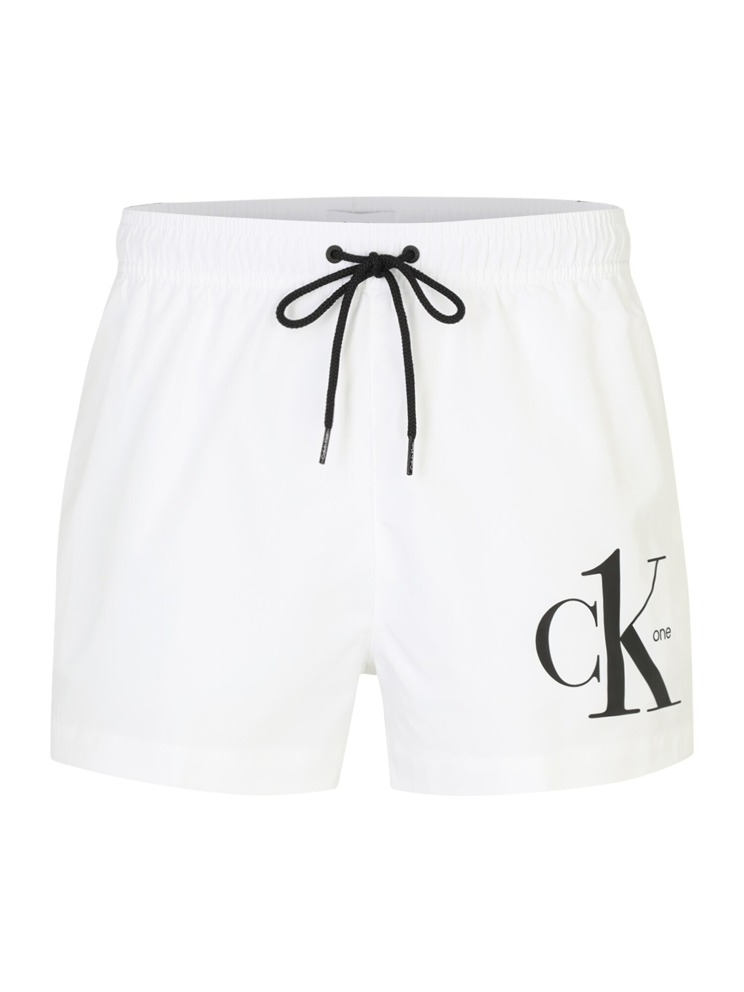 Calvin Klein Swimwear Kratke kopalne hlače črna / bela - Pepit.si