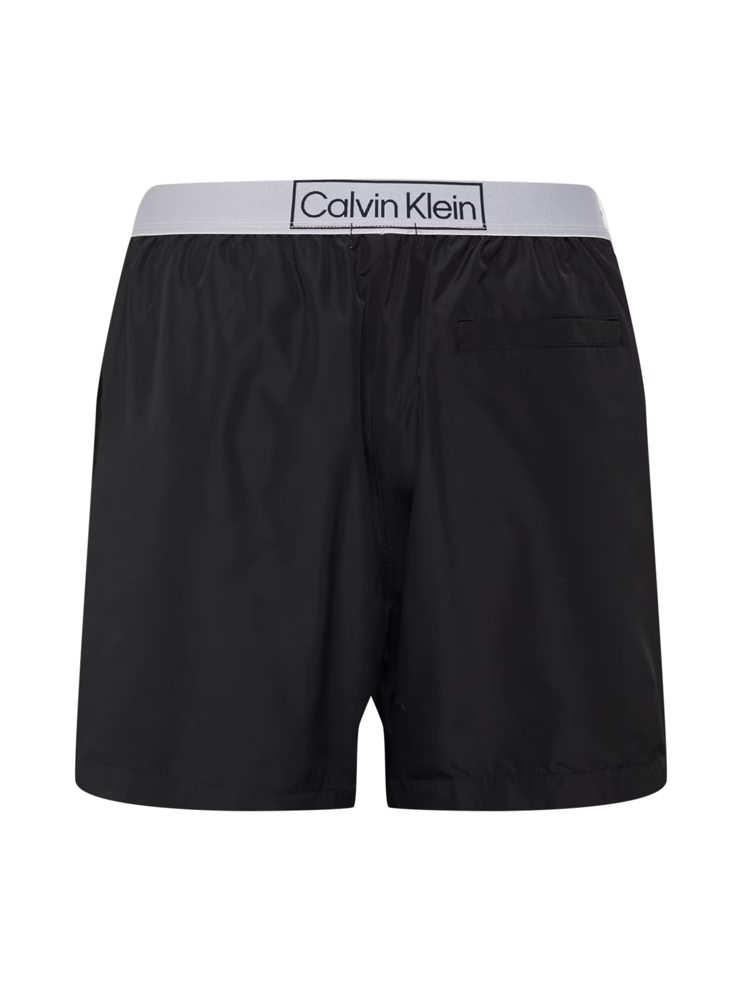 Calvin Klein Swimwear Kratke kopalne hlače črna / bela - Pepit.si