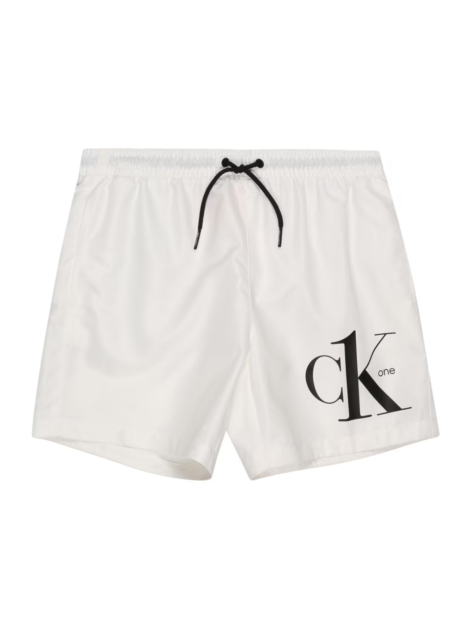 Calvin Klein Swimwear Kratke kopalne hlače črna / bela - Pepit.si