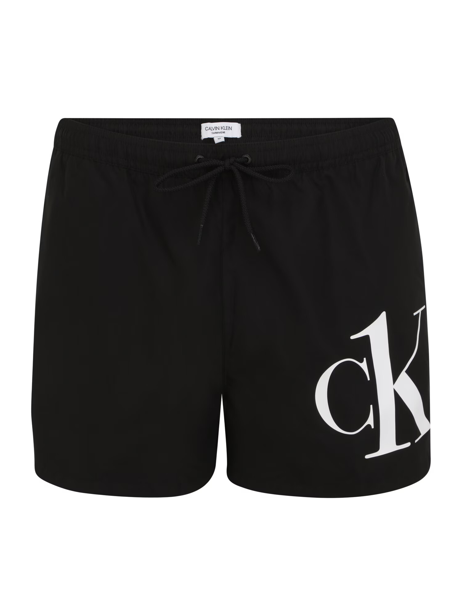 Calvin Klein Swimwear Kratke kopalne hlače črna / bela - Pepit.si