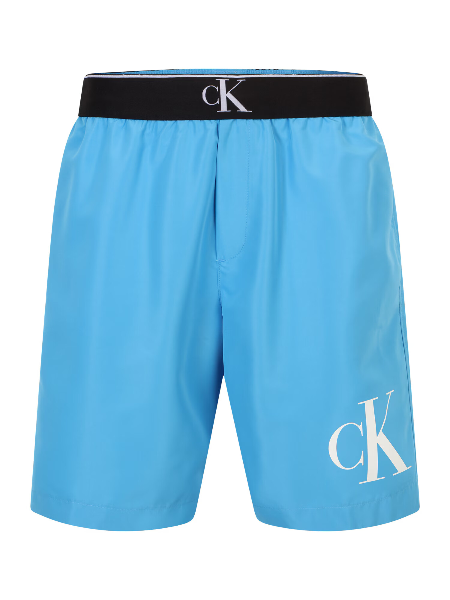 Calvin Klein Swimwear Kratke kopalne hlače 'Monogram' modra / črna / bela - Pepit.si