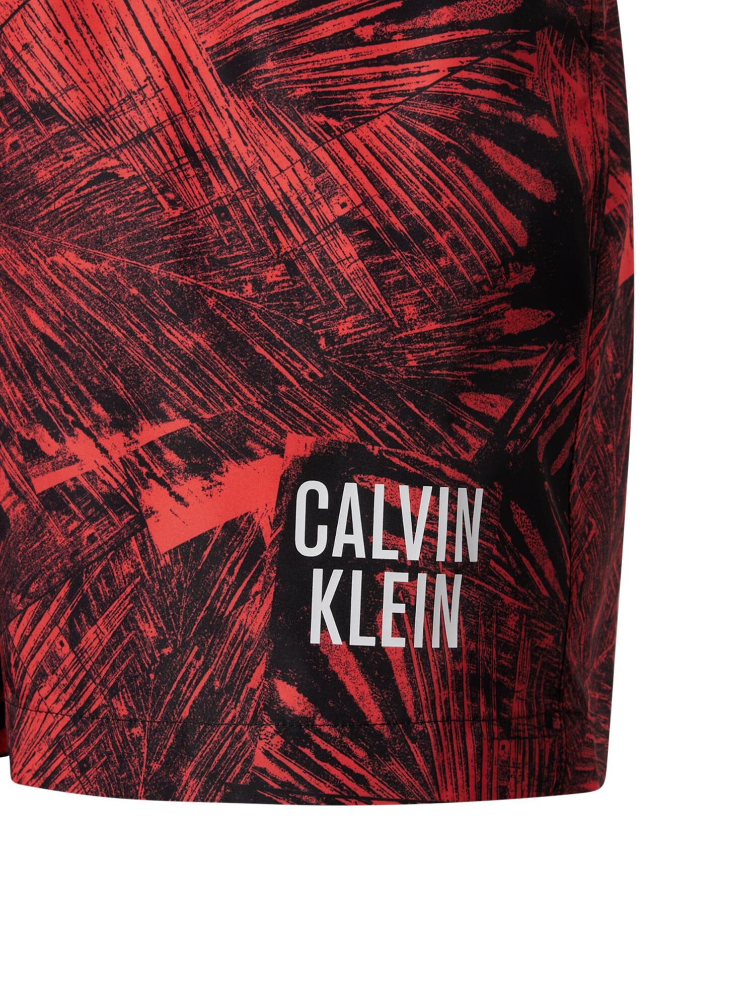 Calvin Klein Swimwear Kratke kopalne hlače rdeča / črna / bela - Pepit.si