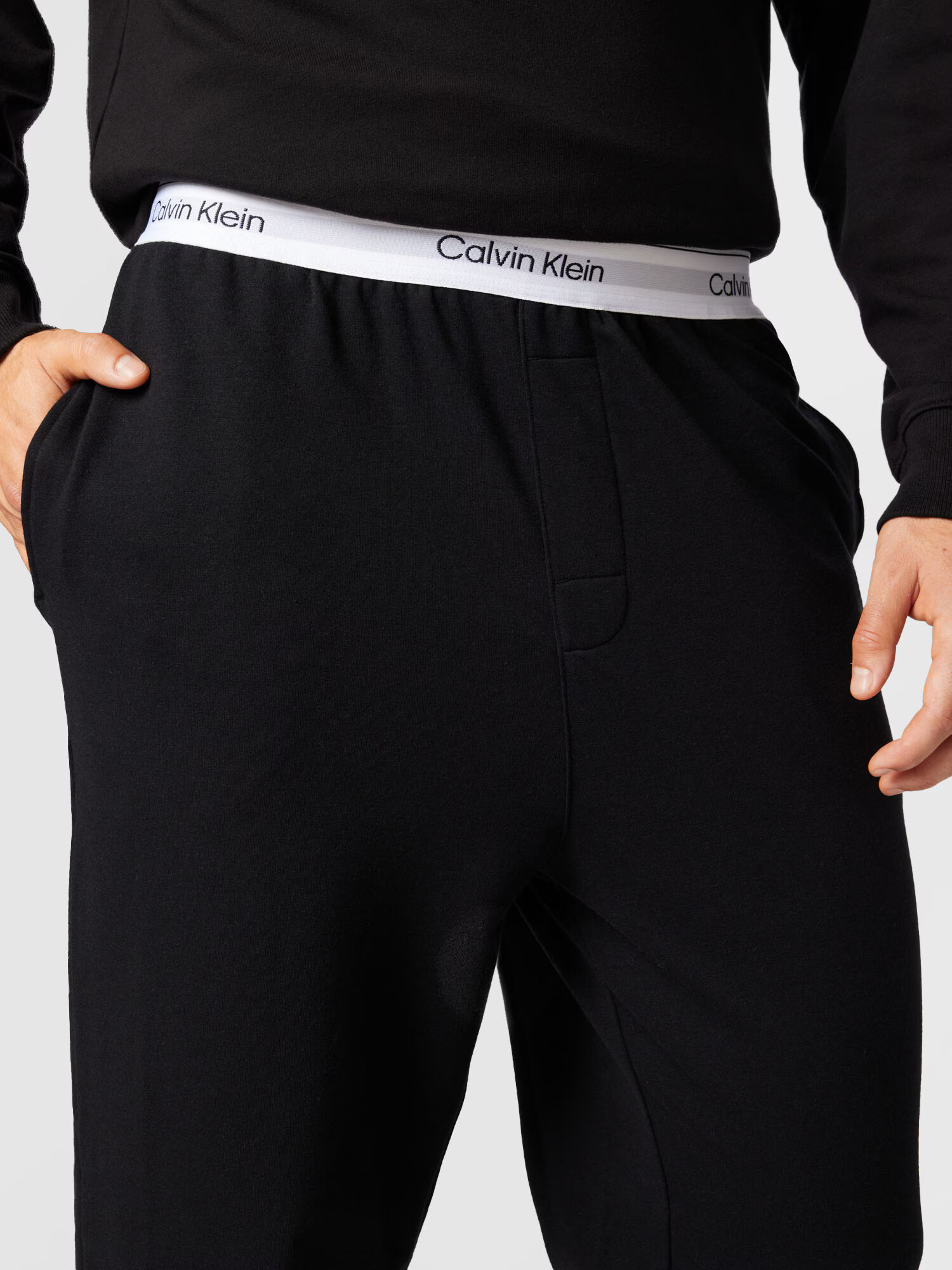 Calvin Klein Underwear Hlače črna / bela - Pepit.si