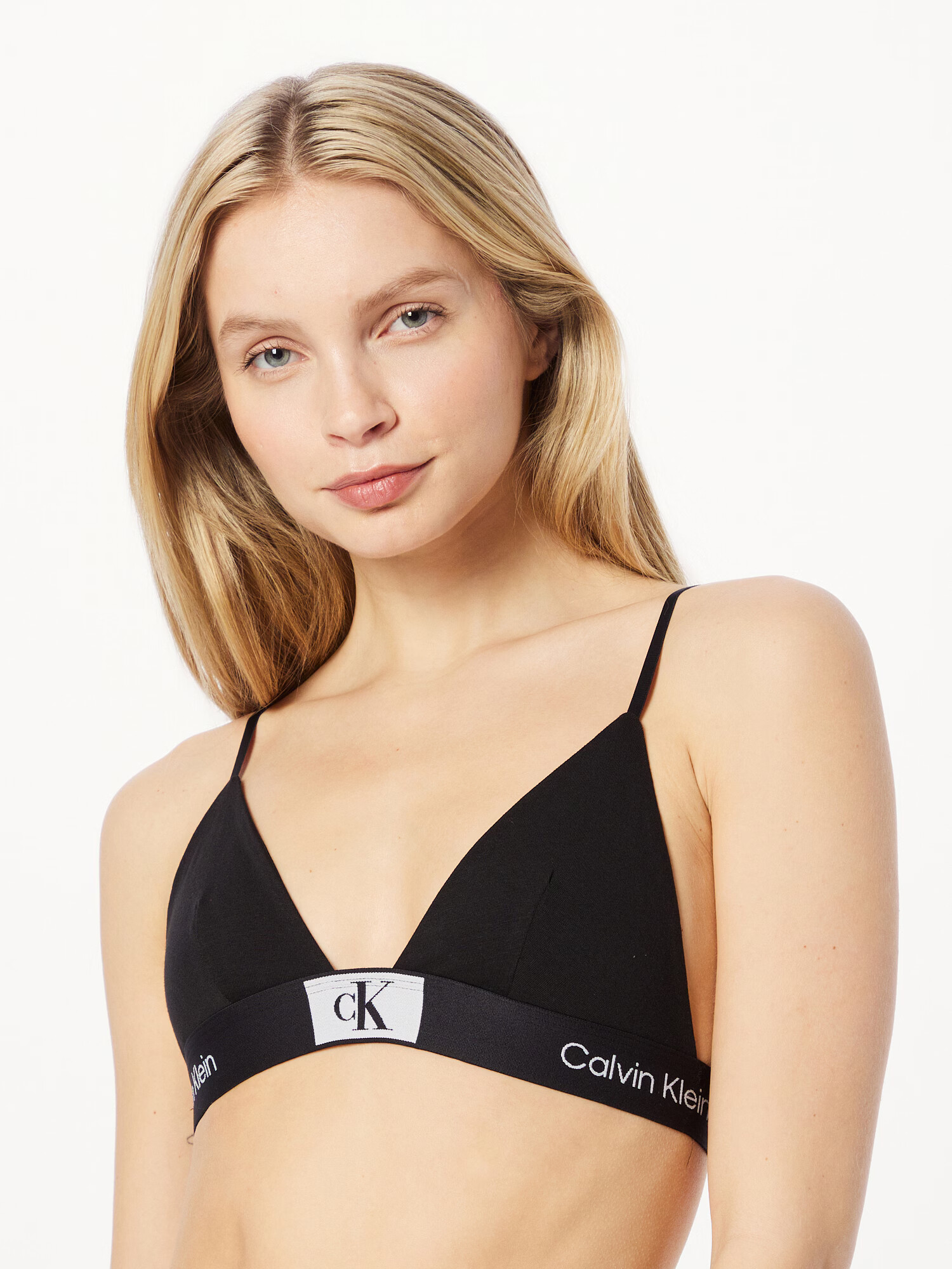 Calvin Klein Underwear Nedrček črna / bela - Pepit.si