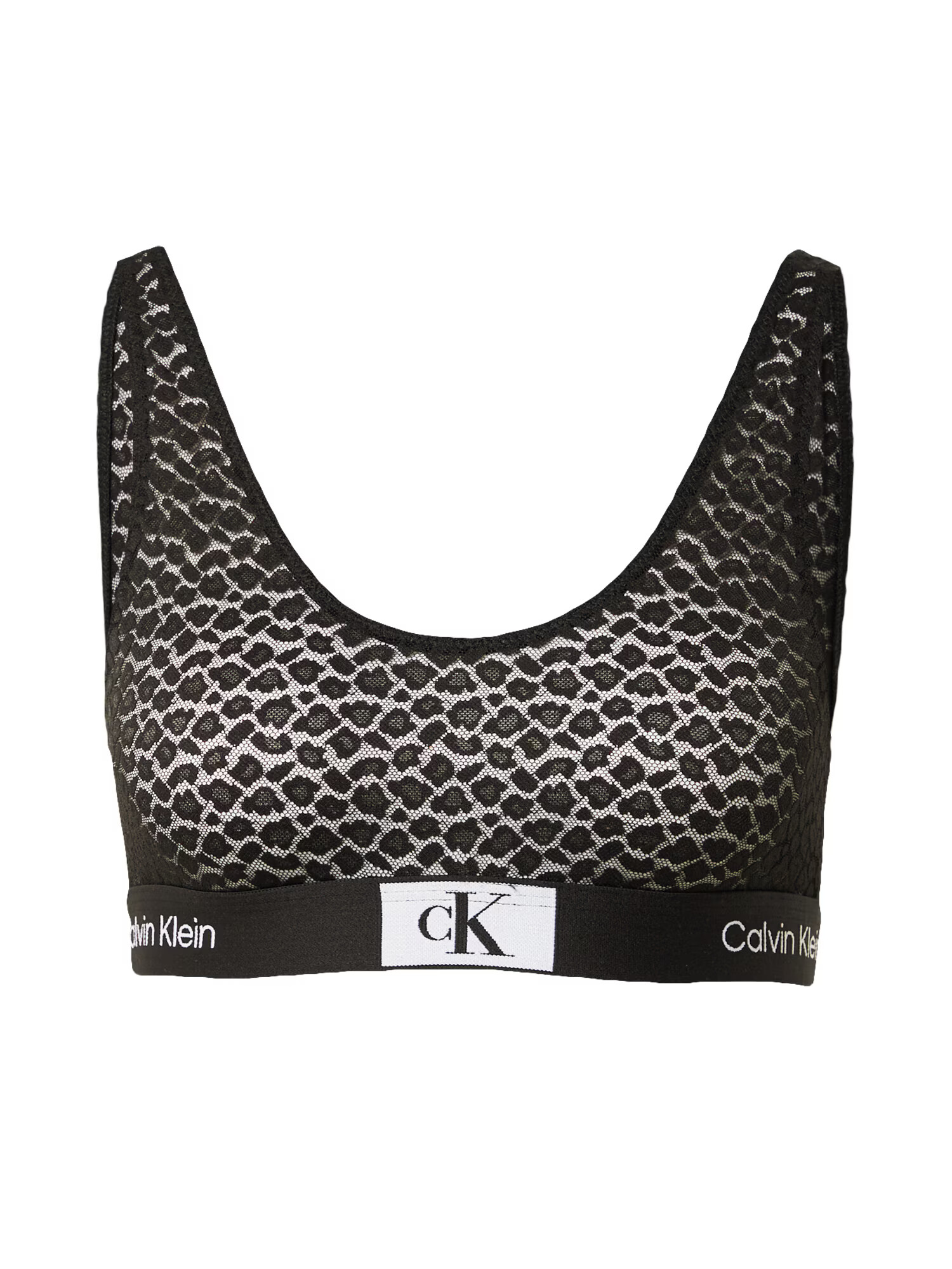 Calvin Klein Underwear Nedrček črna / bela - Pepit.si