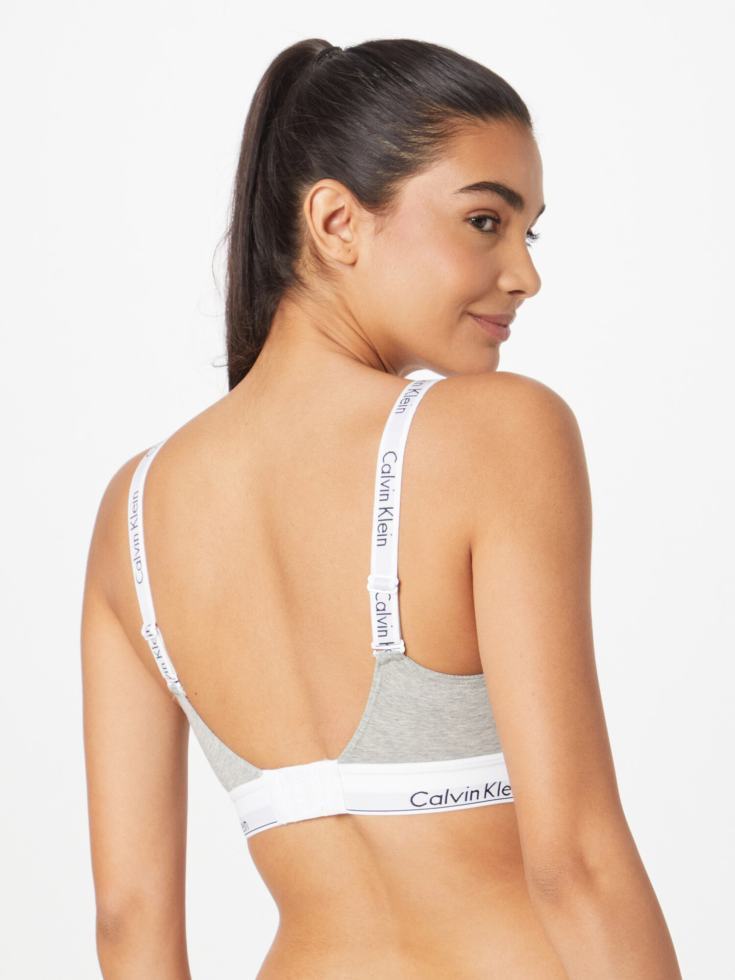 Calvin Klein Underwear Nedrček pegasto siva / črna / bela - Pepit.si