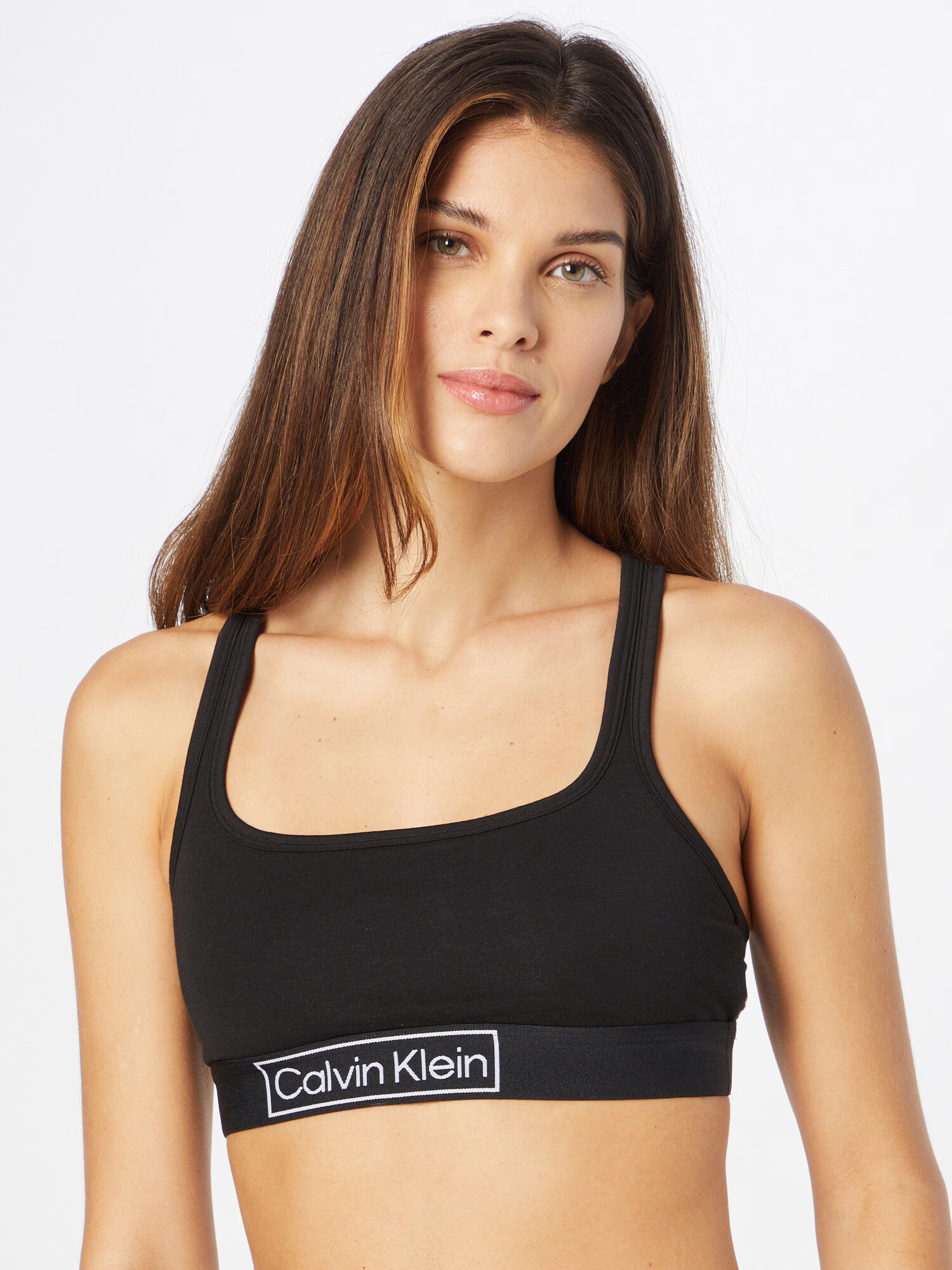 Calvin Klein Underwear Nedrček črna / bela - Pepit.si