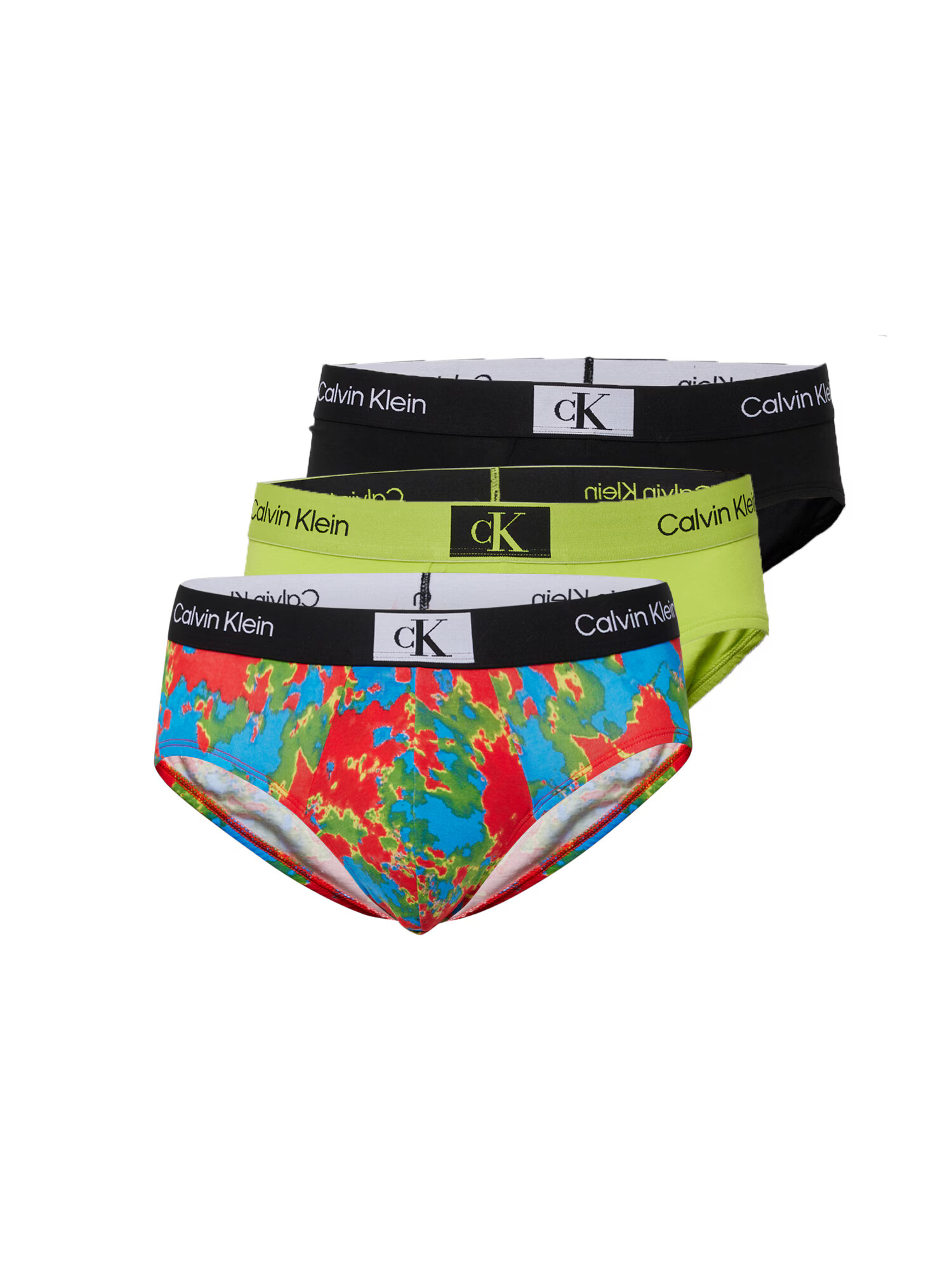 Calvin Klein Underwear Spodnje hlačke cijansko modra / zelena / rdeča / črna - Pepit.si