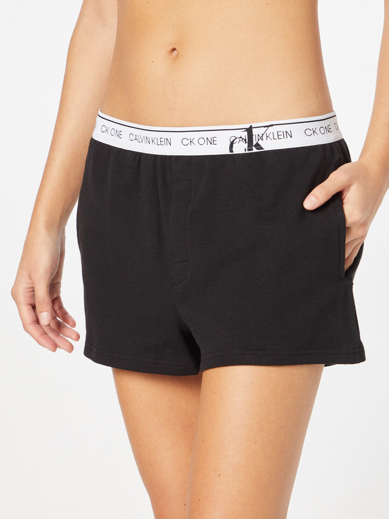 Calvin Klein Underwear Spodnji del pižame črna / bela - Pepit.si