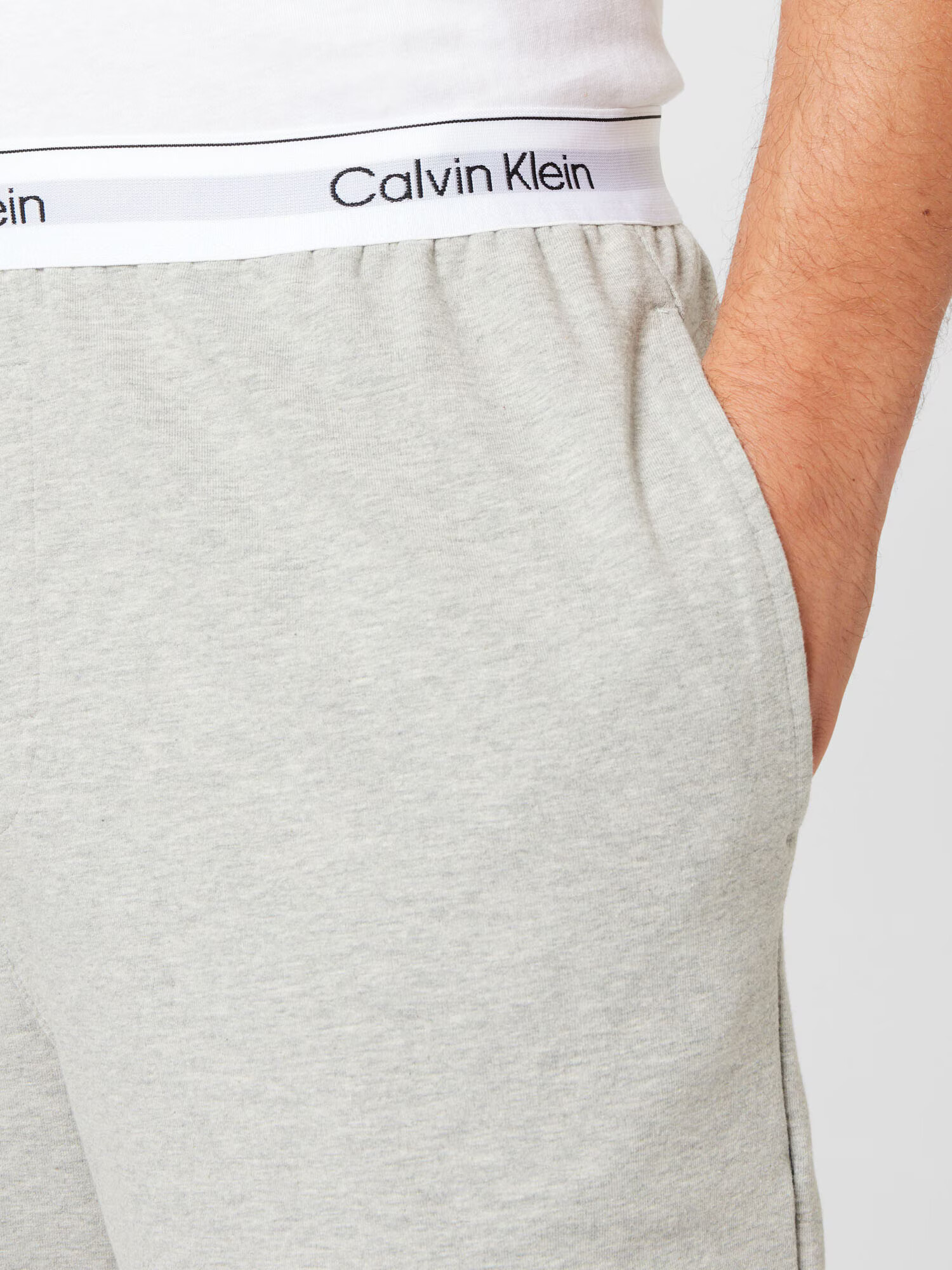 Calvin Klein Underwear Spodnji del pižame pegasto siva / črna / bela - Pepit.si