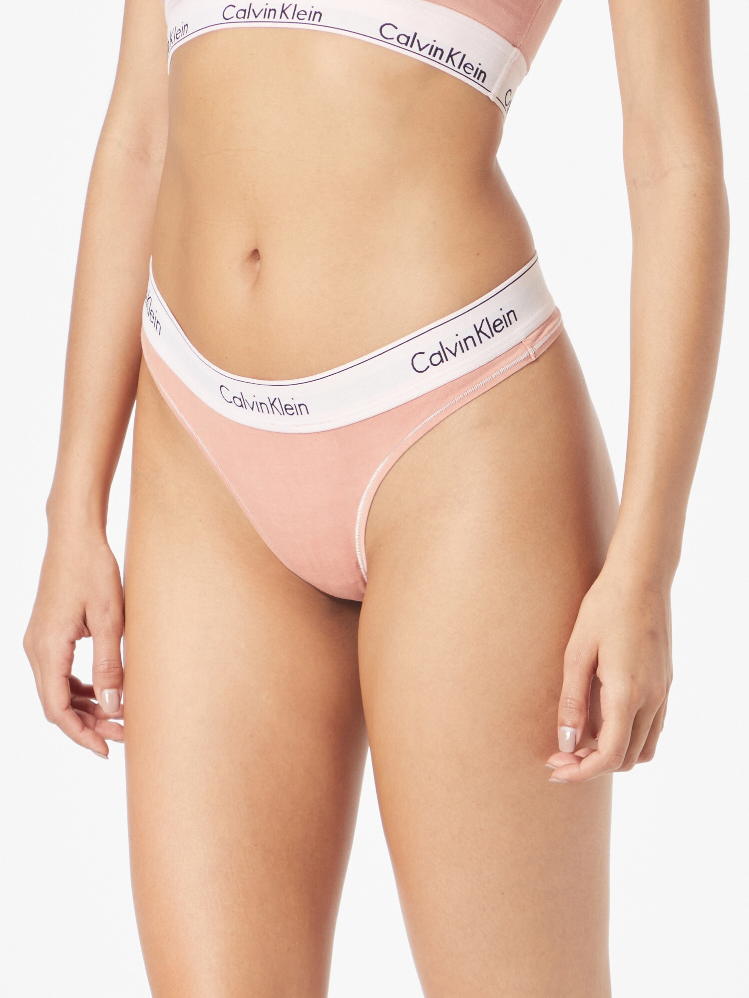 Calvin Klein Underwear Tangice breskev / črna / off-bela - Pepit.si