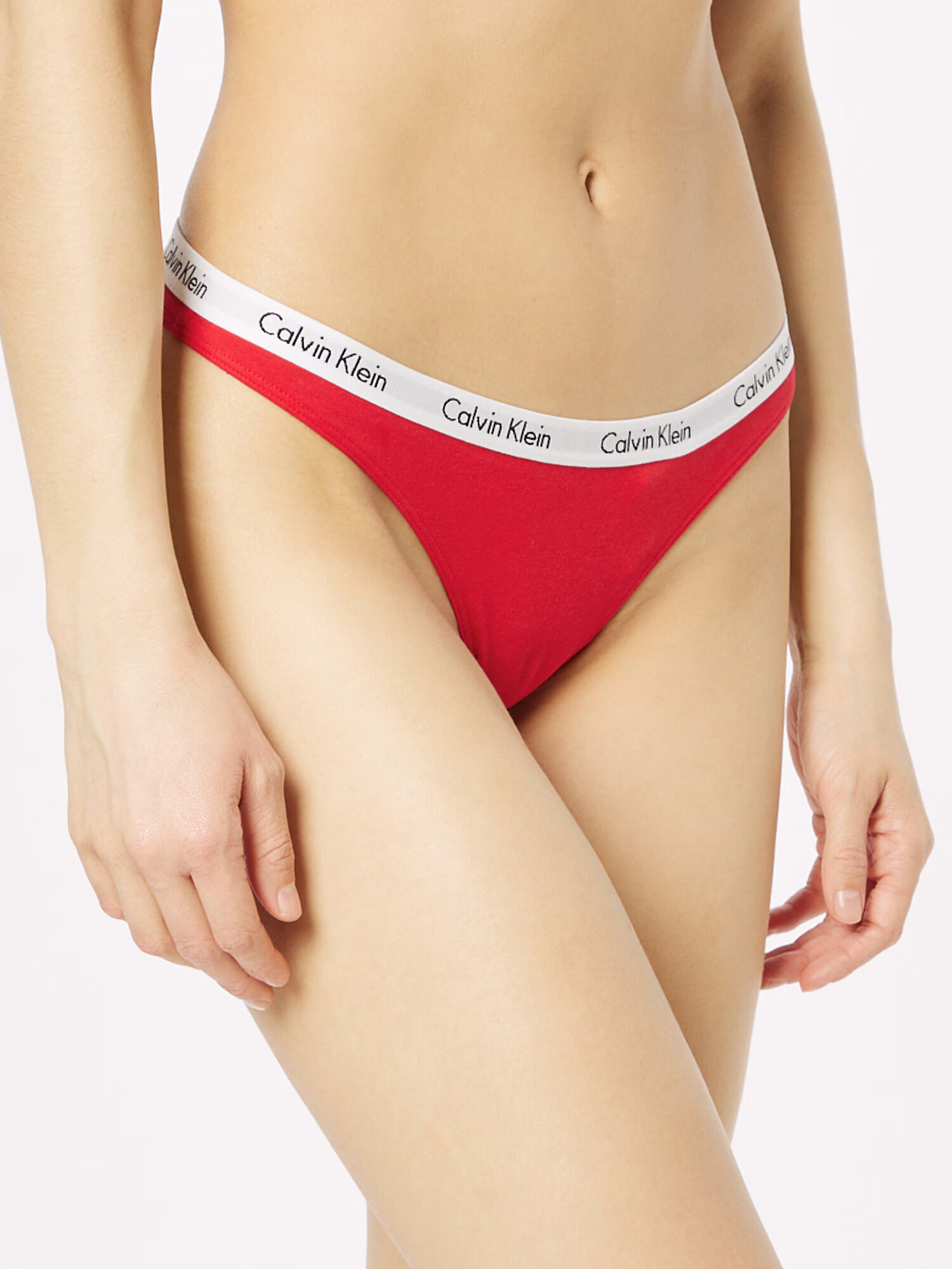 Calvin Klein Underwear Tangice 'CAROUSEL' rdeča / črna / bela - Pepit.si