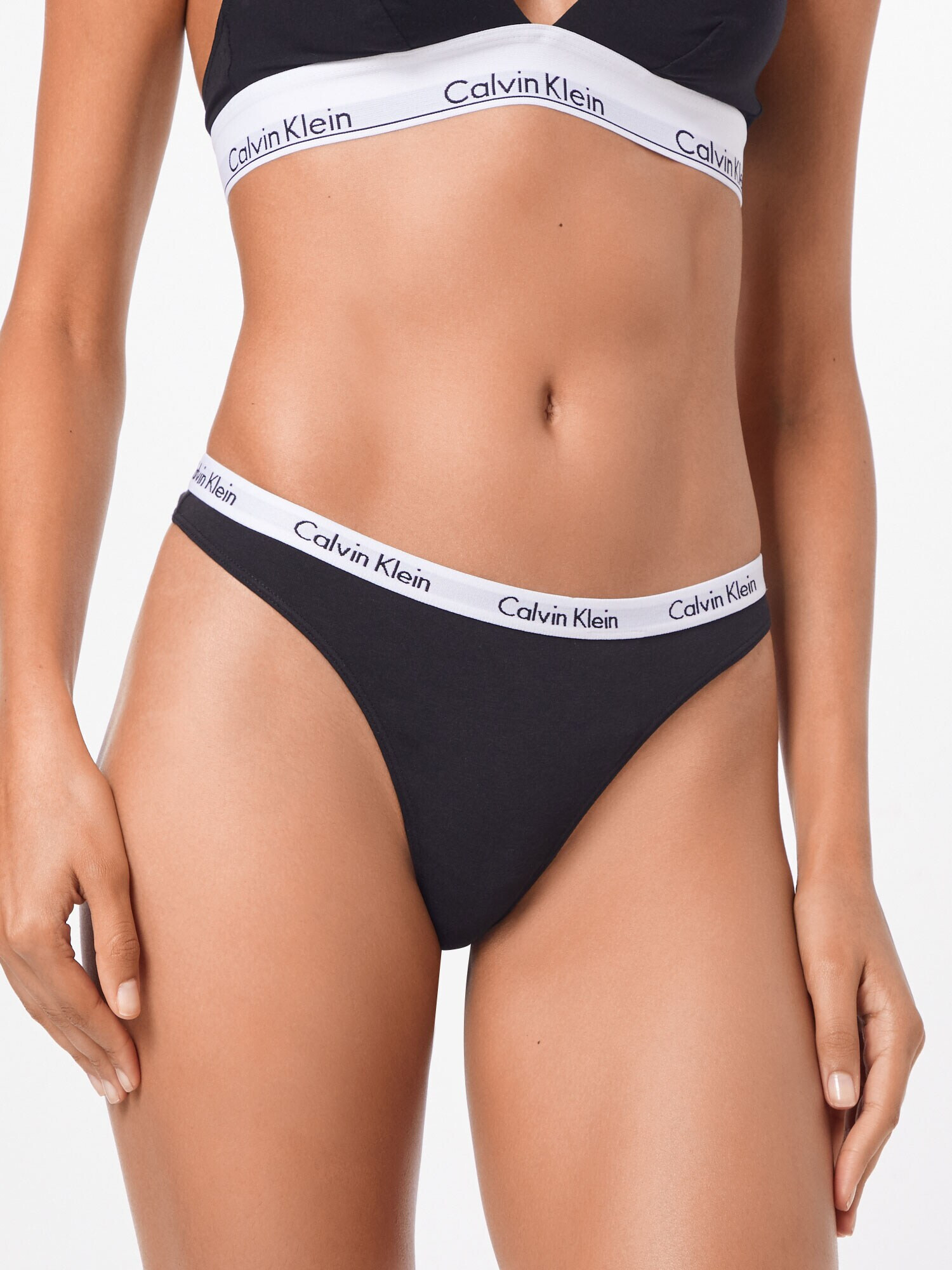 Calvin Klein Underwear Tangice črna / bela - Pepit.si