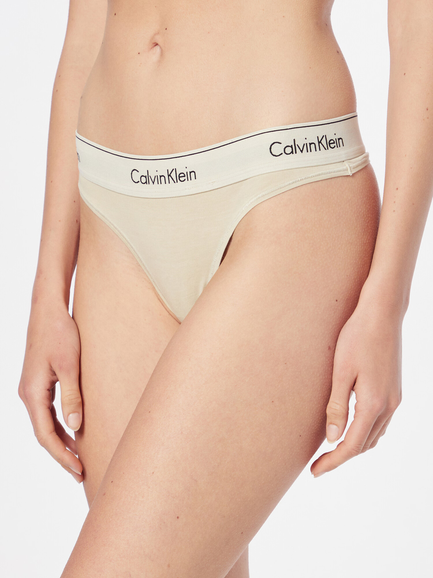 Calvin Klein Underwear Tangice ecru / svetlo siva / črna / bela - Pepit.si