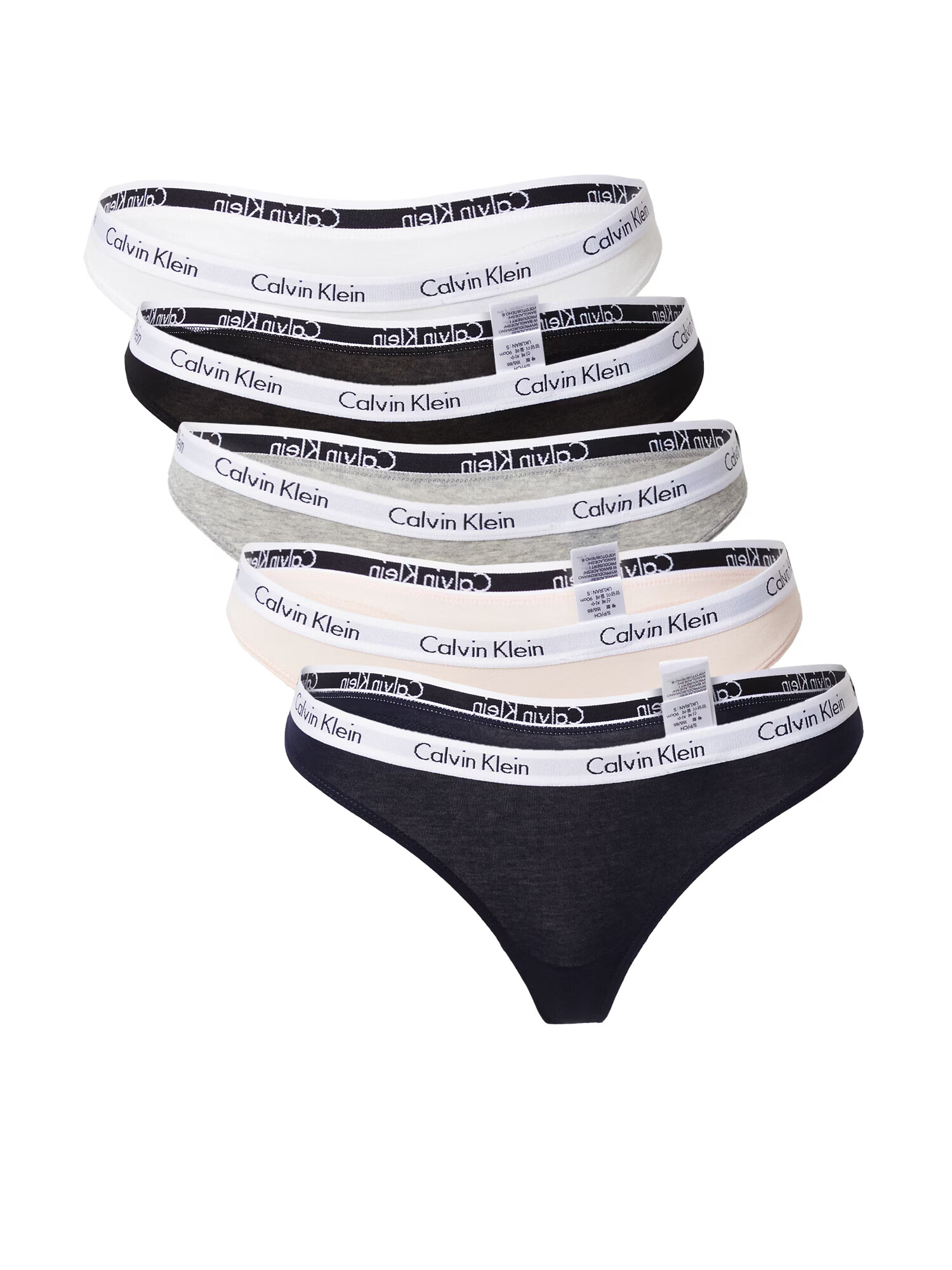 Calvin Klein Underwear Tangice temno modra / pegasto siva / črna / bela - Pepit.si