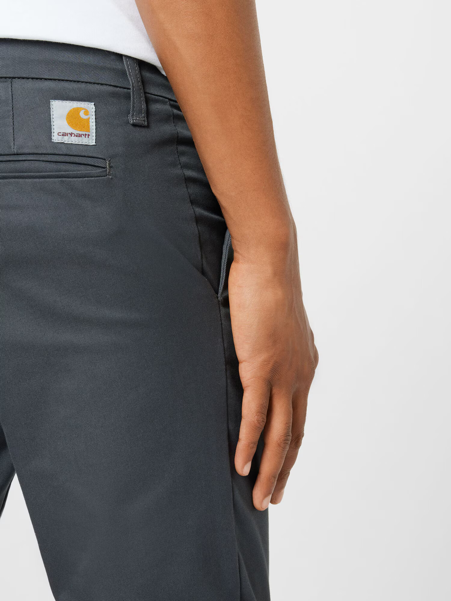 Carhartt WIP Chino hlače 'Sid' temno siva / bela - Pepit.si