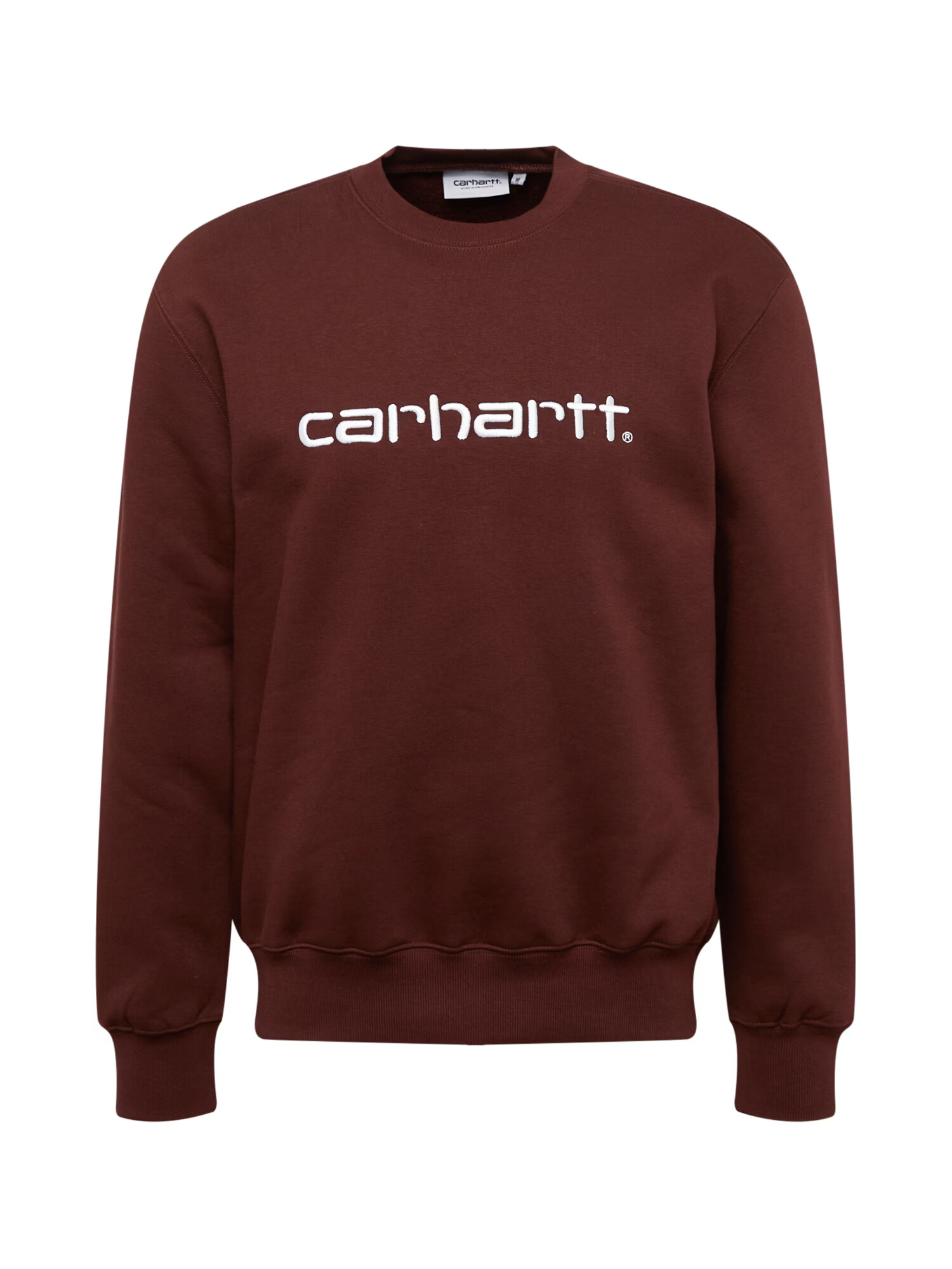 Carhartt WIP Majica temno rjava / bela - Pepit.si