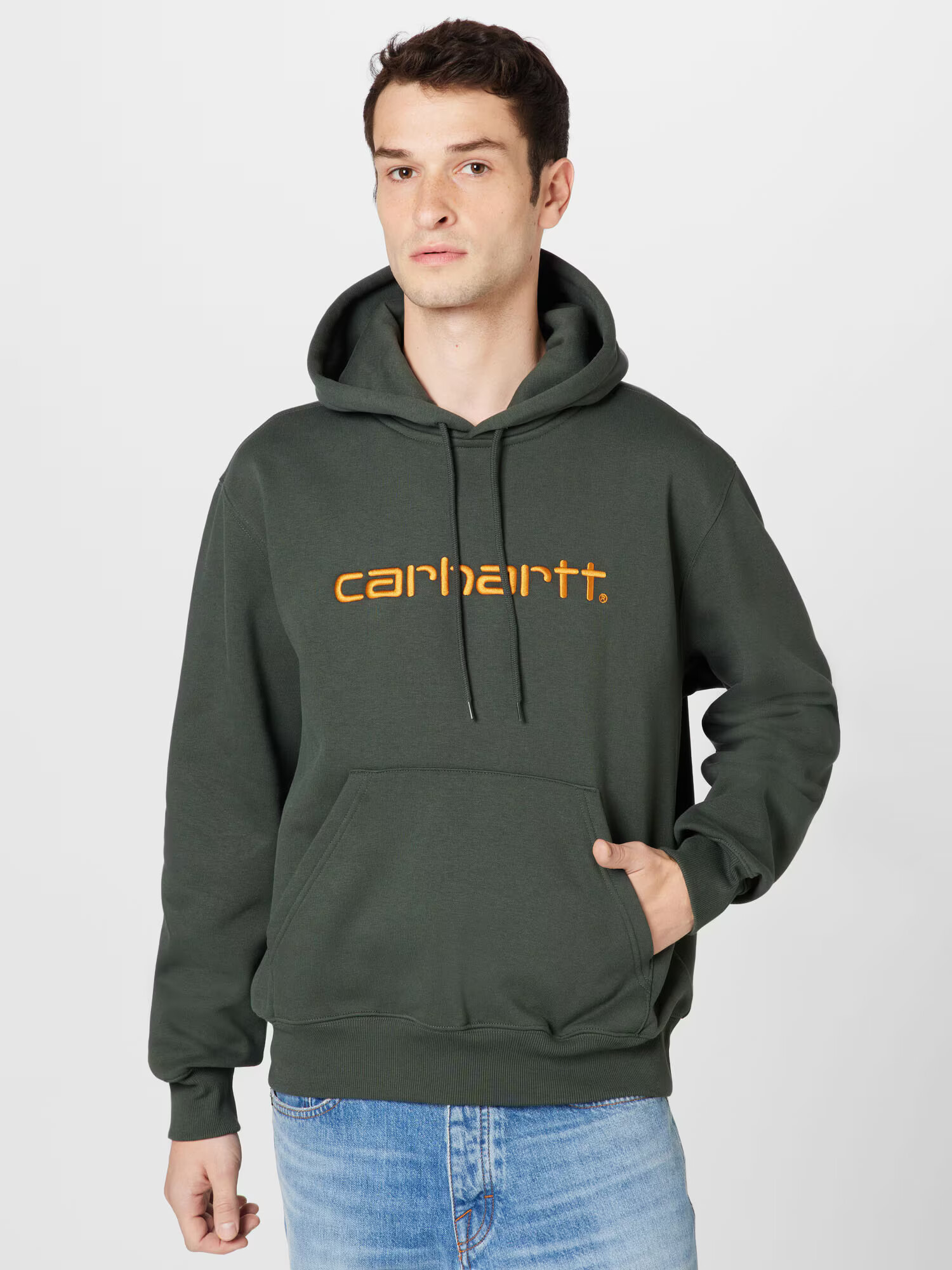 Carhartt WIP Majica zlato-rumena / temno siva - Pepit.si