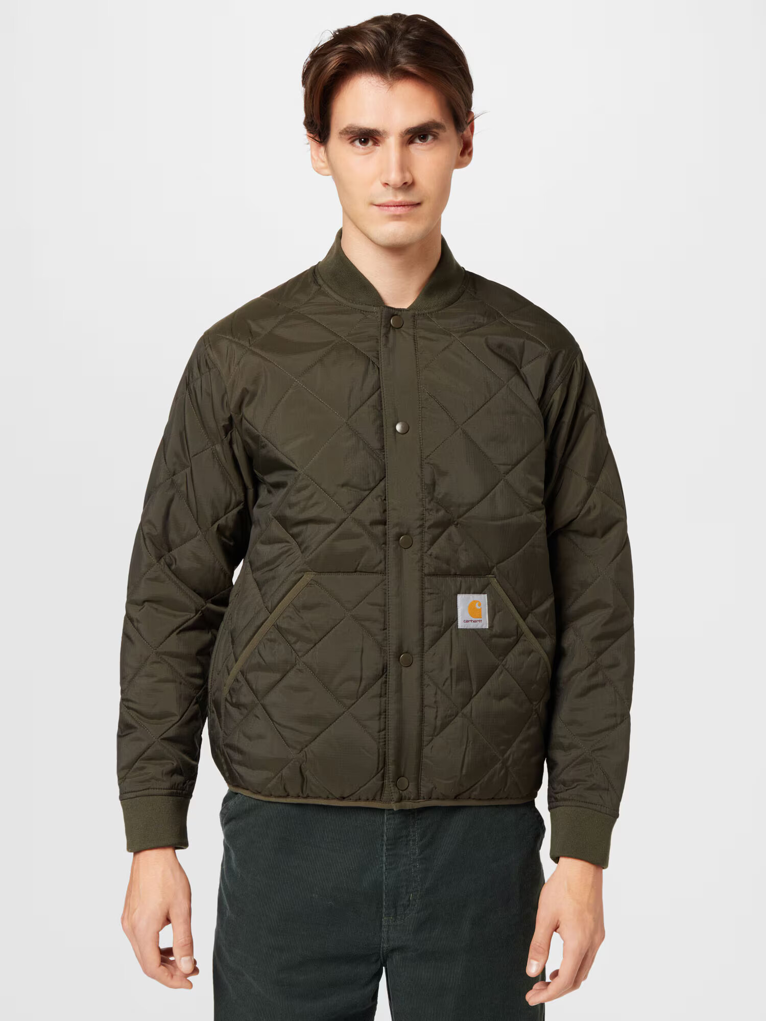 Carhartt WIP Prehodna jakna 'Barrow Liner' temno zelena - Pepit.si