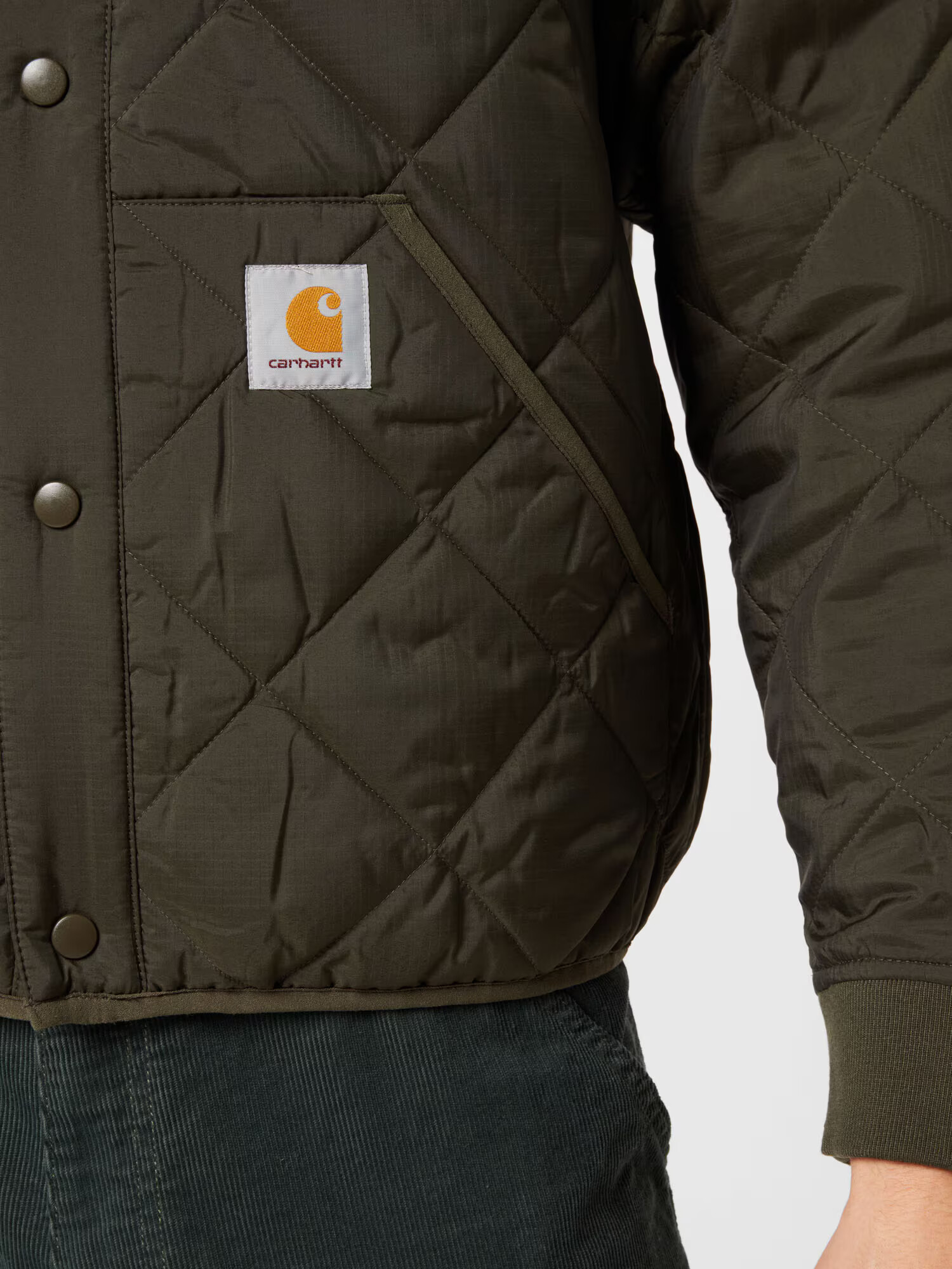 Carhartt WIP Prehodna jakna 'Barrow Liner' temno zelena - Pepit.si