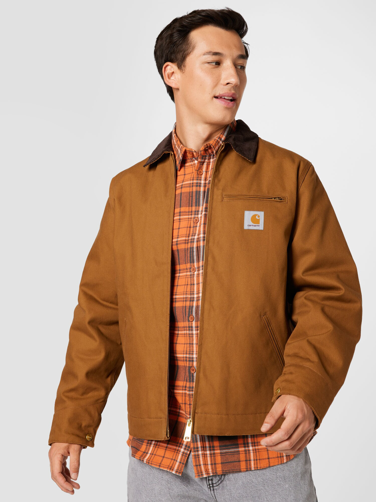 Carhartt WIP Prehodna jakna 'Detroit' rjava - Pepit.si