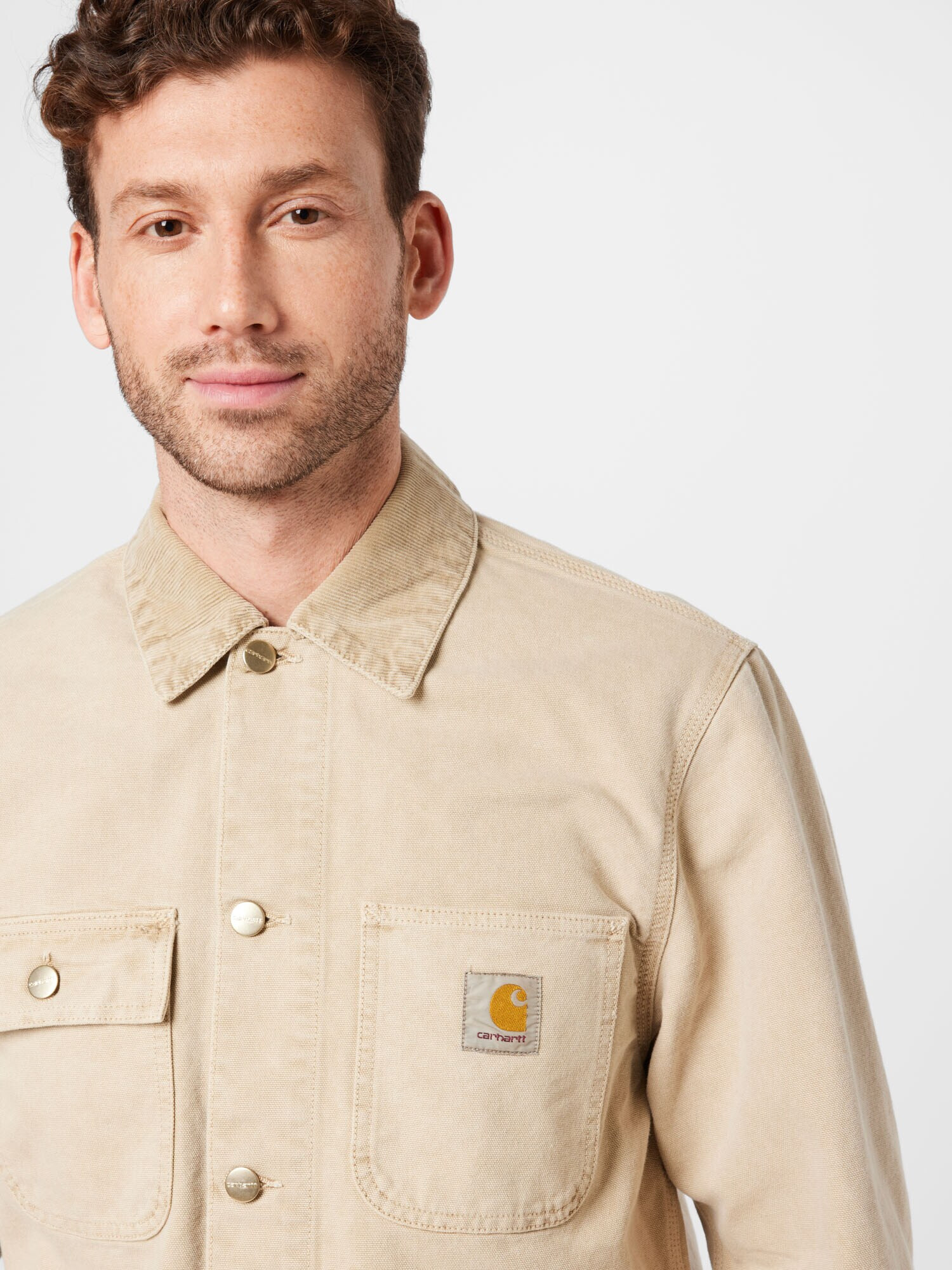 Carhartt WIP Prehodna jakna 'Michigan' kremna - Pepit.si