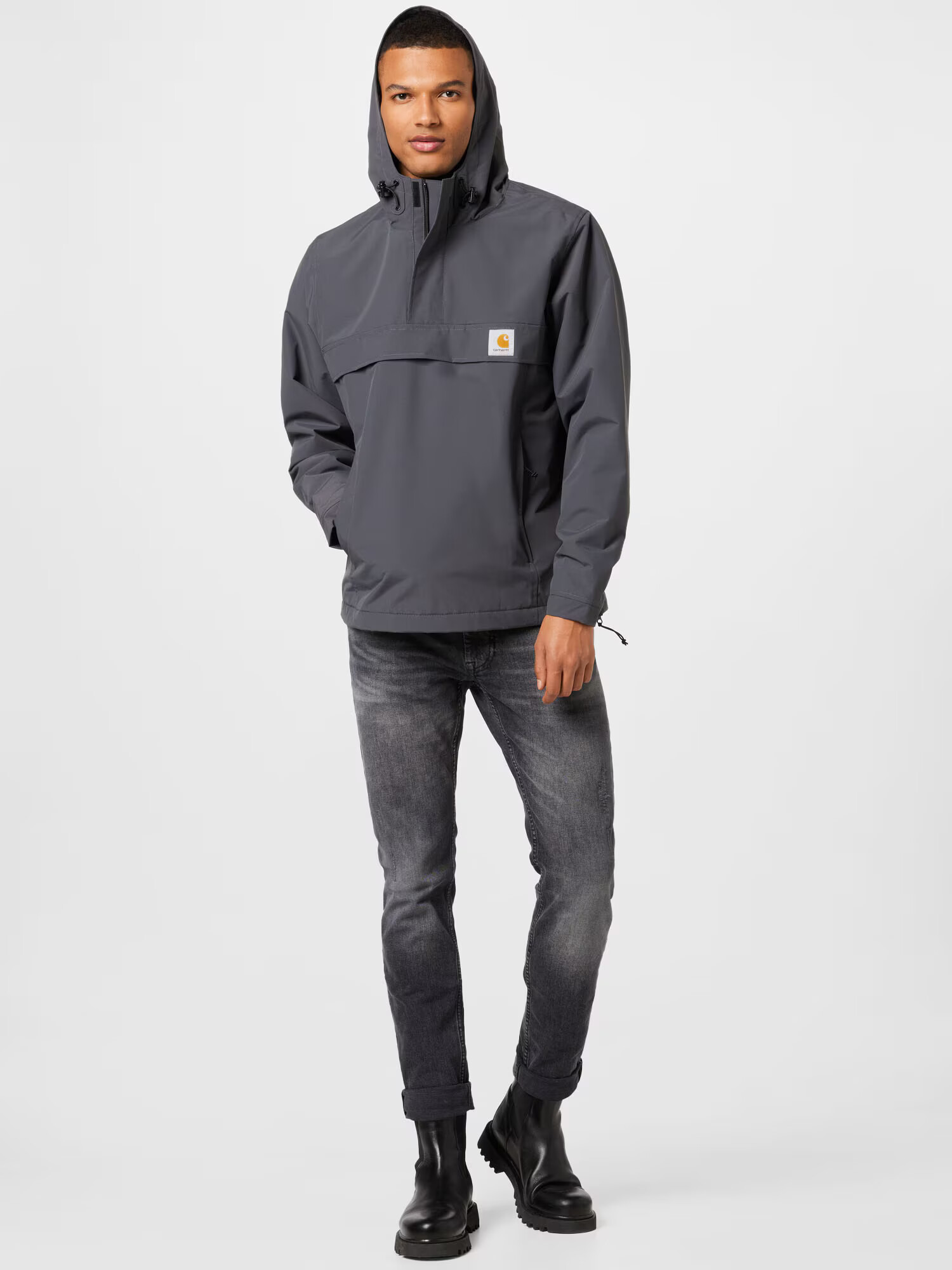 Carhartt WIP Prehodna jakna 'Nimbus' bazaltno siva - Pepit.si