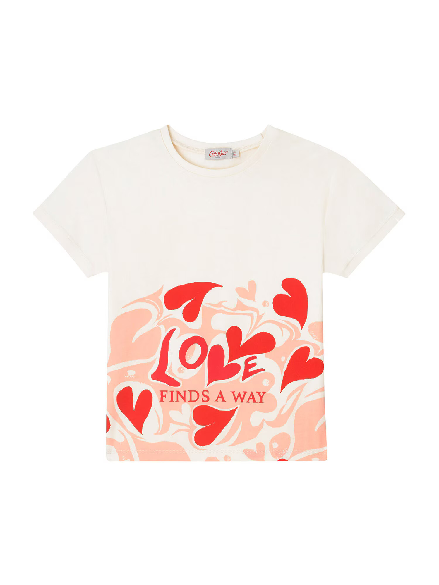 Cath Kidston Majica 'Fun Love' roza / rdeča / bela - Pepit.si