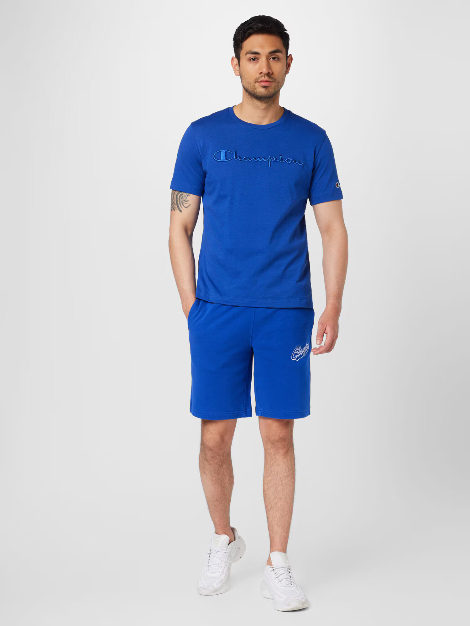 Champion Authentic Athletic Apparel Hlače kraljevo modra / bela - Pepit.si