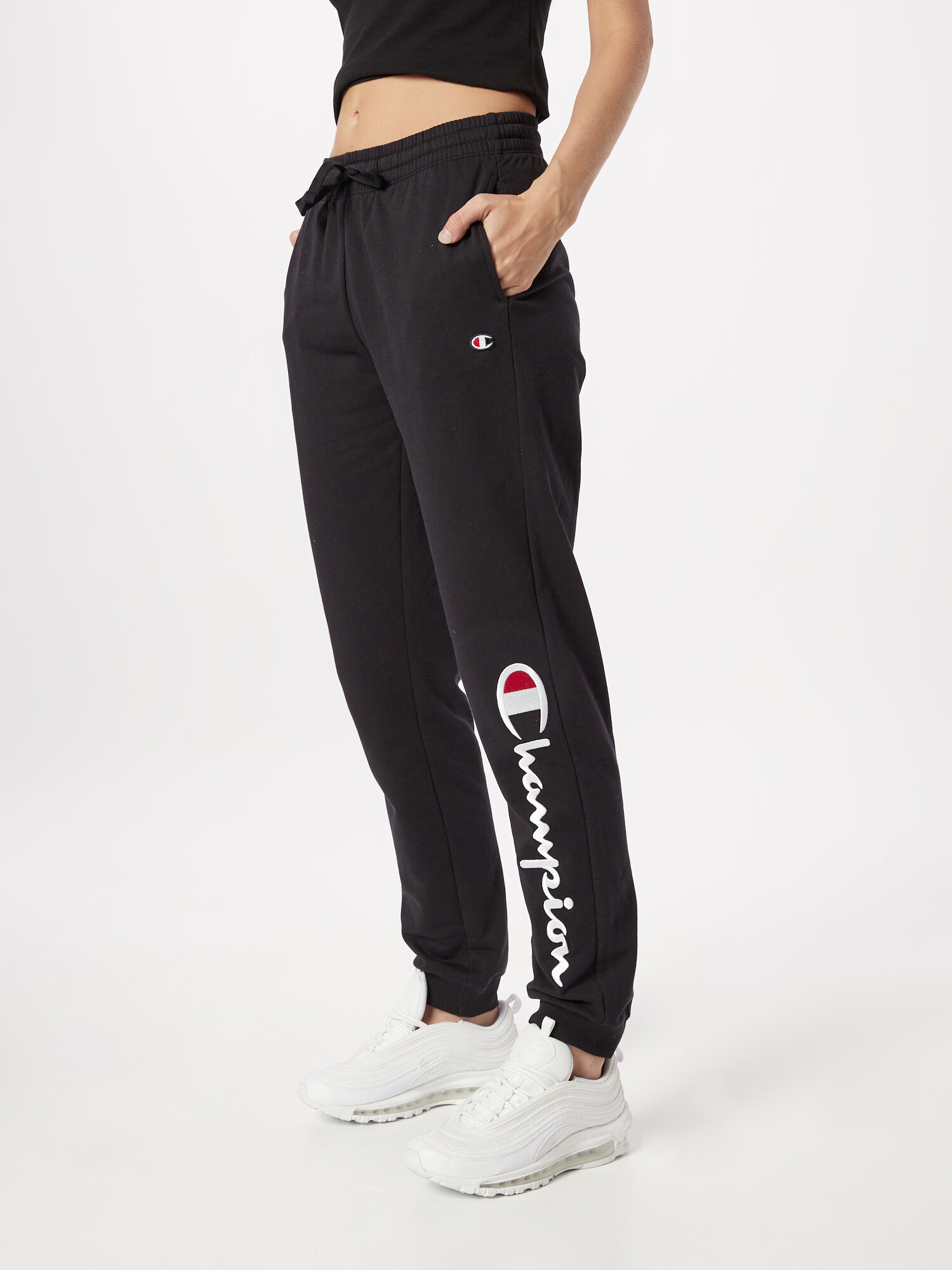 Champion Authentic Athletic Apparel Hlače rdeča / črna / bela - Pepit.si