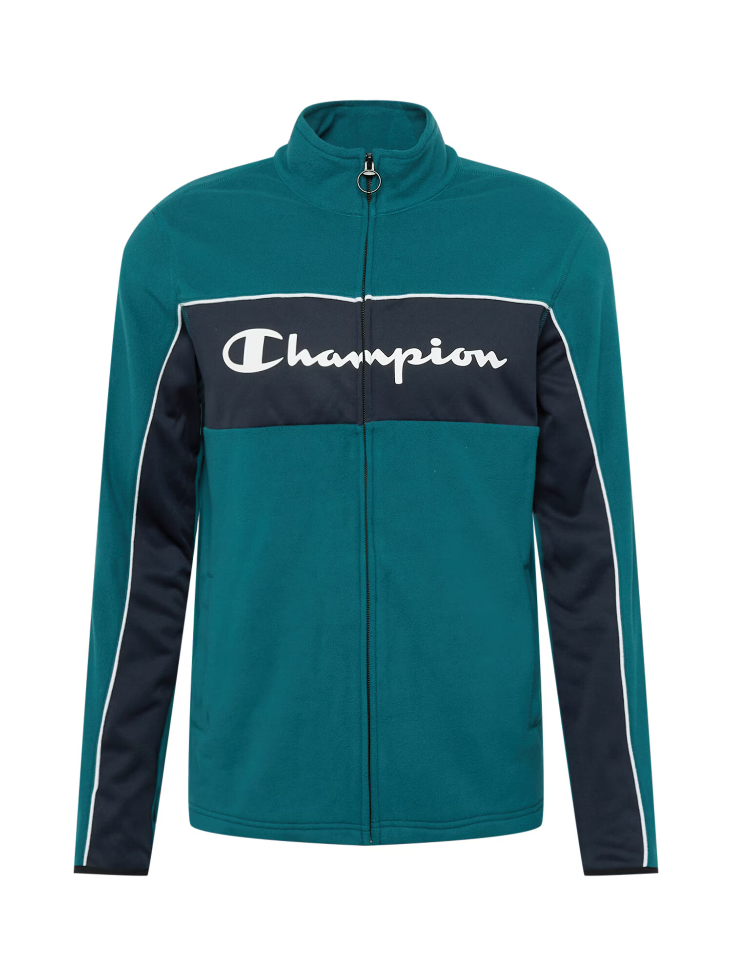 Champion Authentic Athletic Apparel Jopa na zadrgo petrol / črna / bela - Pepit.si