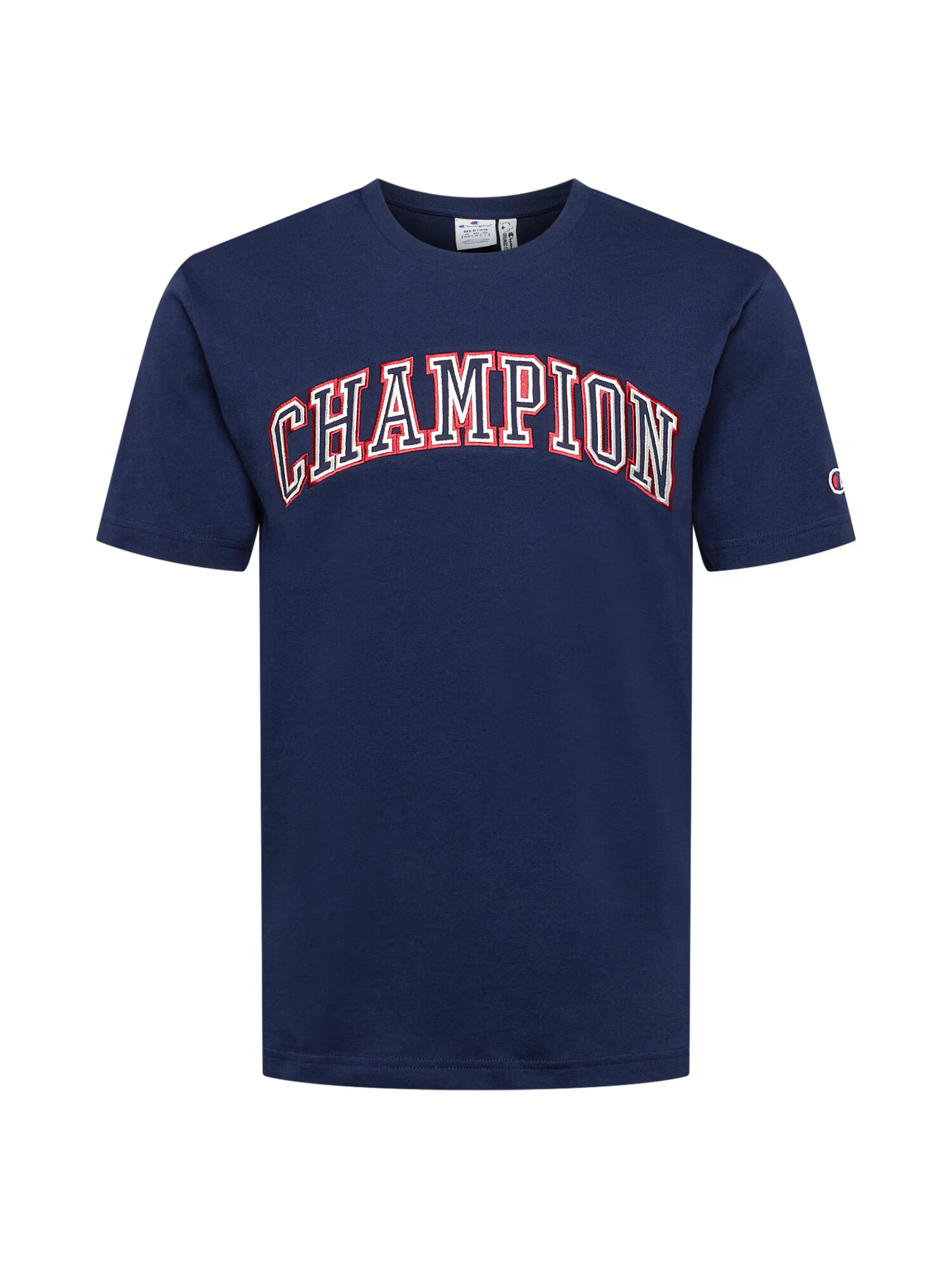 Champion Authentic Athletic Apparel Majica 'Bookstore' bela / mornarska / temno rdeča - Pepit.si