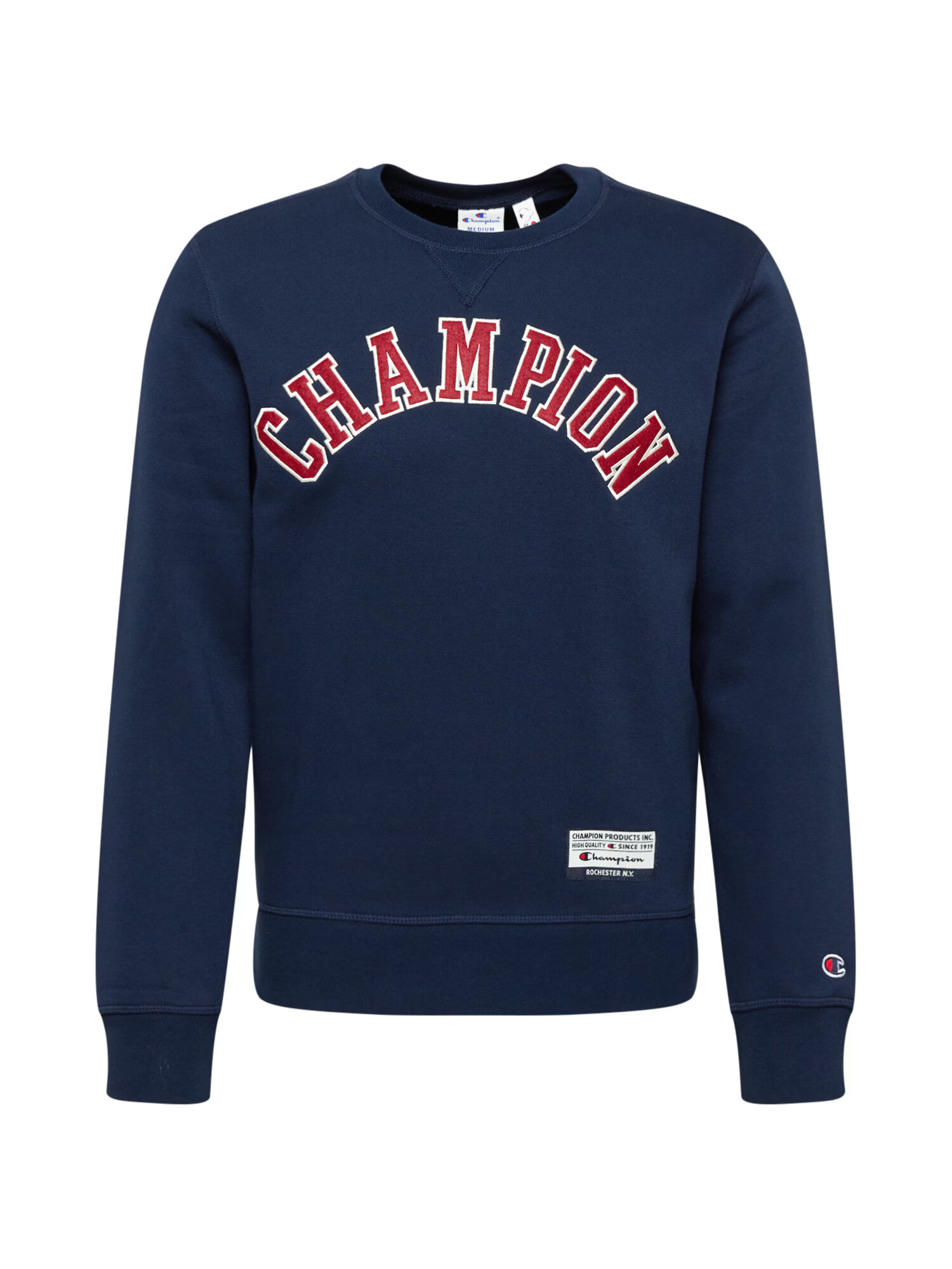 Champion Authentic Athletic Apparel Majica 'Crewneck' modra / bela / rdeča - Pepit.si