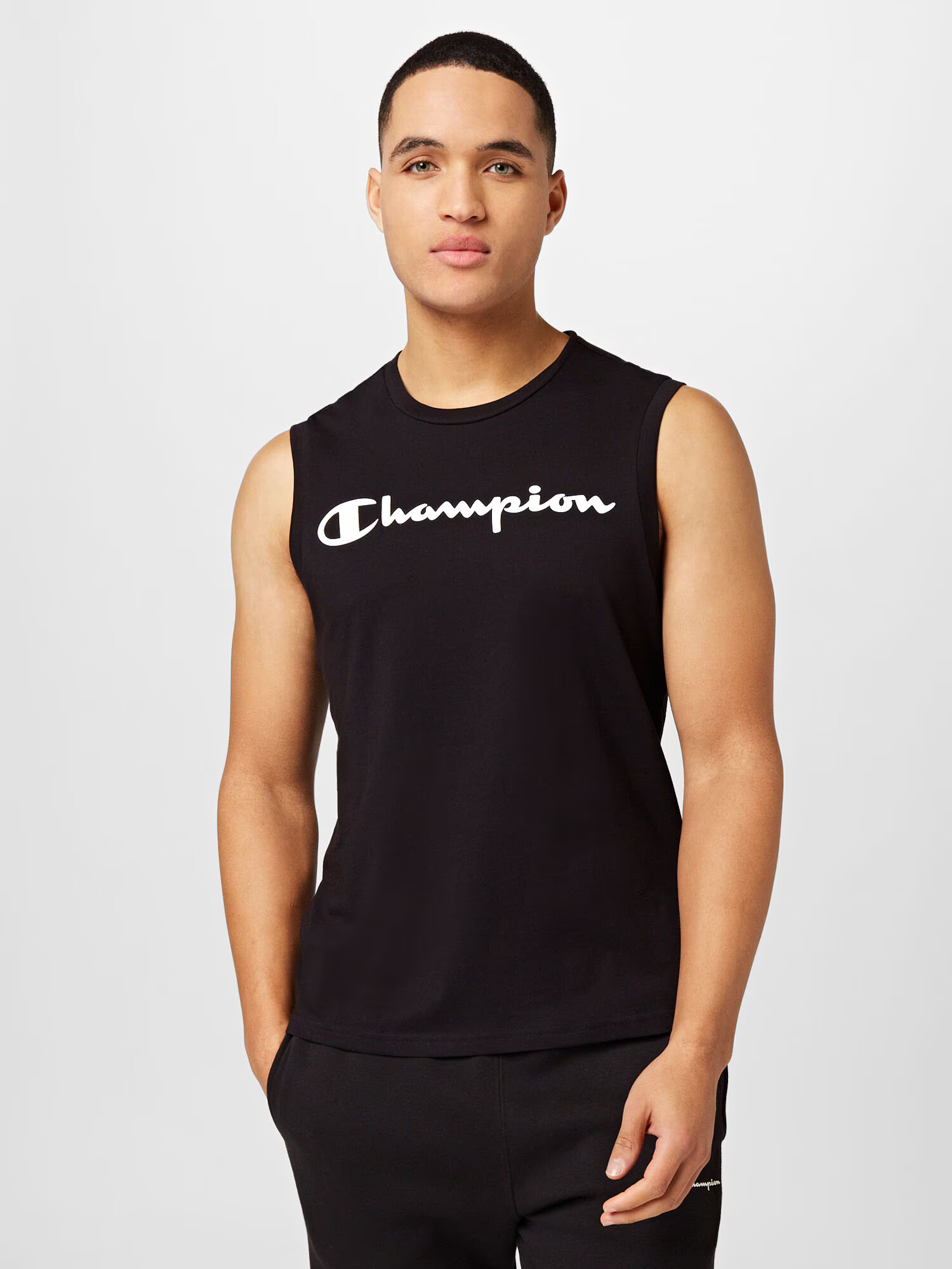 Champion Authentic Athletic Apparel Majica črna / bela - Pepit.si