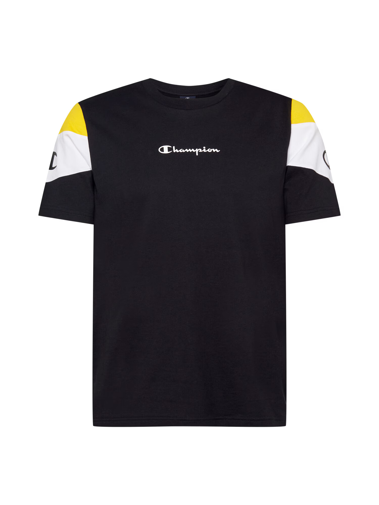 Champion Authentic Athletic Apparel Majica črna / bela / rumena - Pepit.si