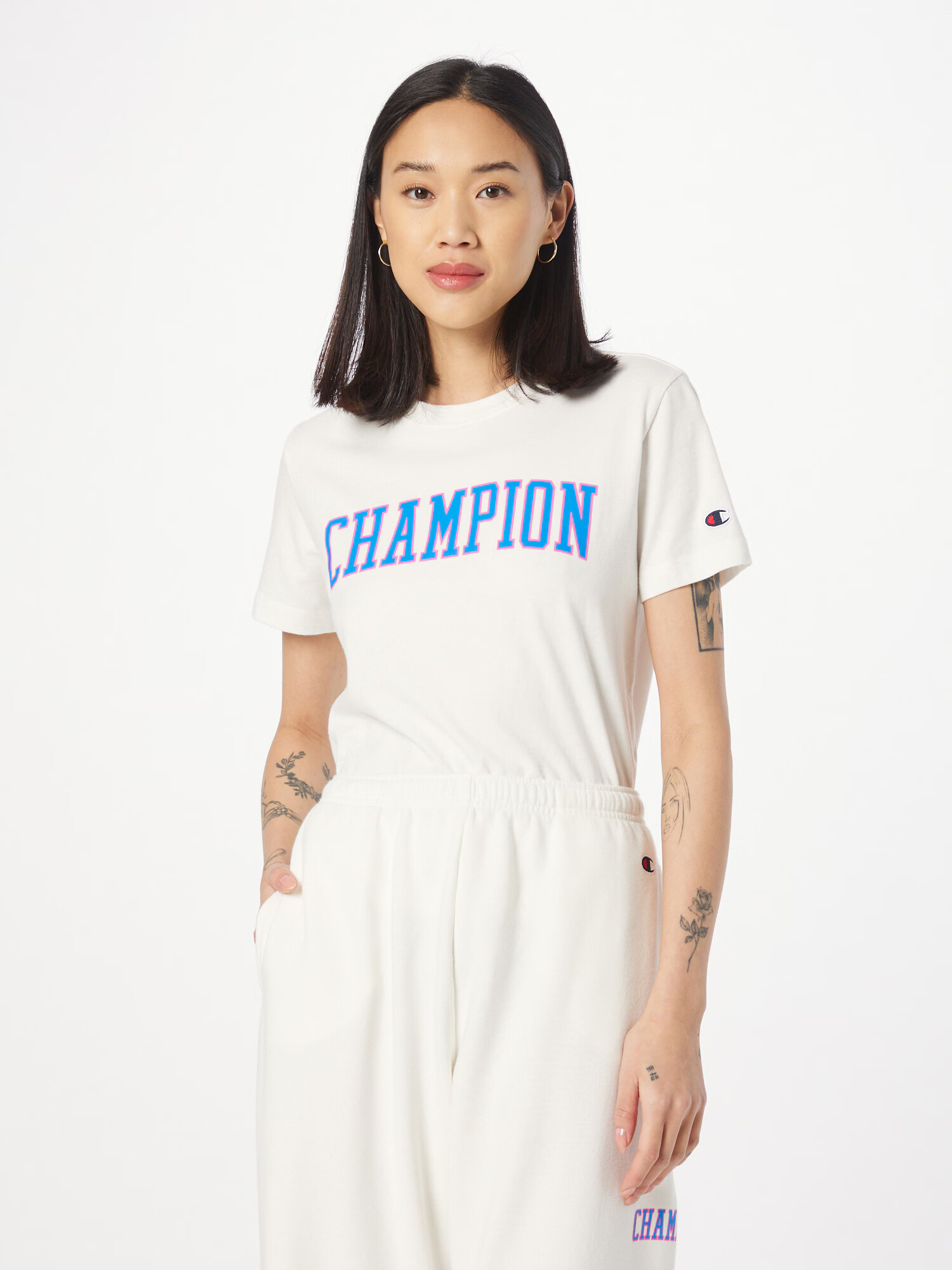 Champion Authentic Athletic Apparel Majica modra / roza / bela - Pepit.si