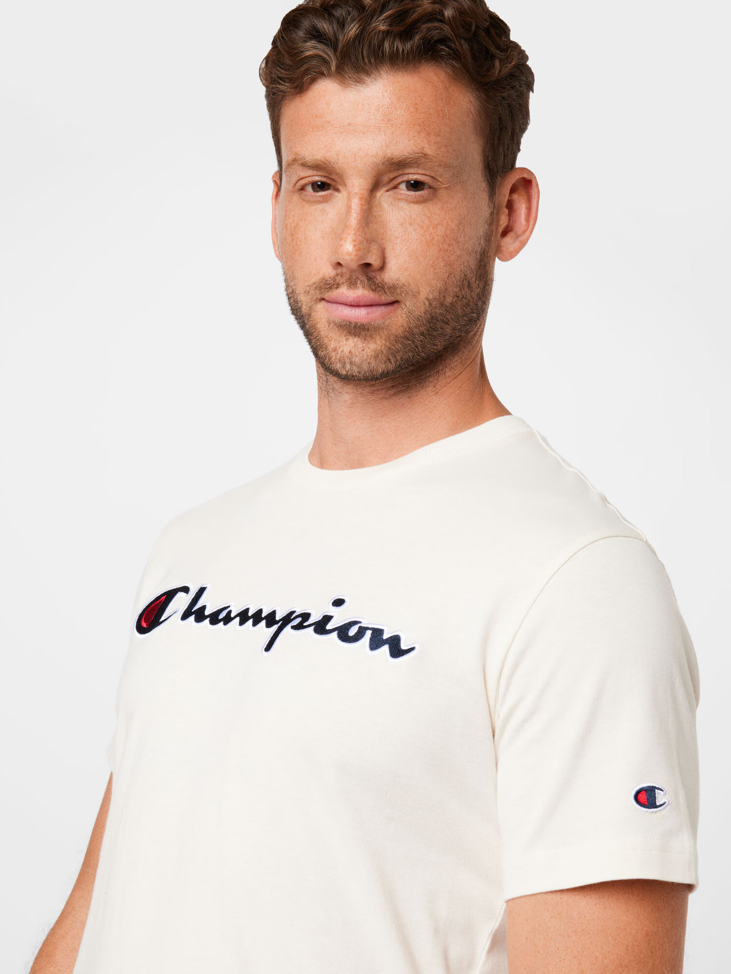 Champion Authentic Athletic Apparel Majica mornarska / rdeča / off-bela - Pepit.si