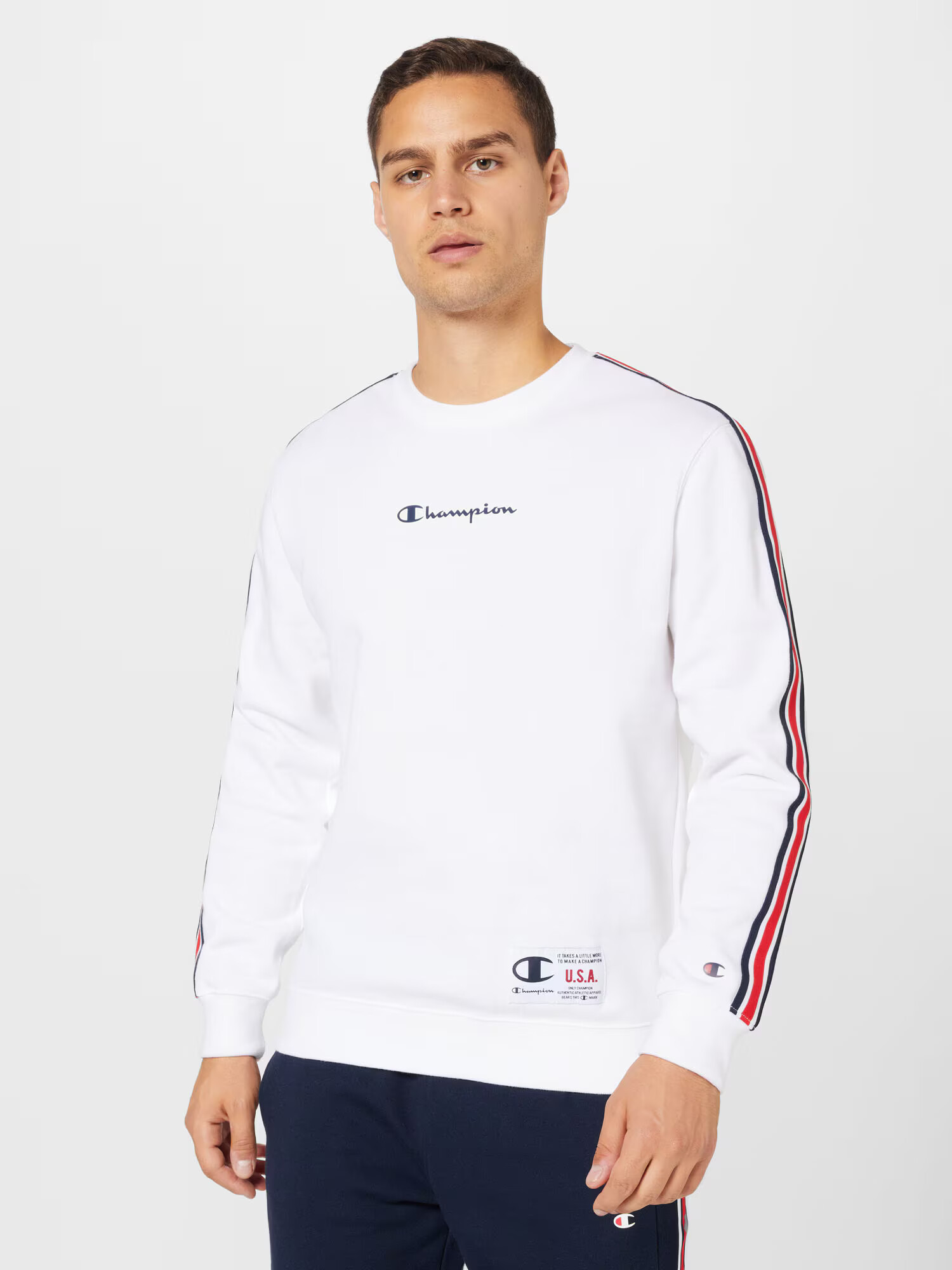 Champion Authentic Athletic Apparel Majica mornarska / rdeča / bela - Pepit.si