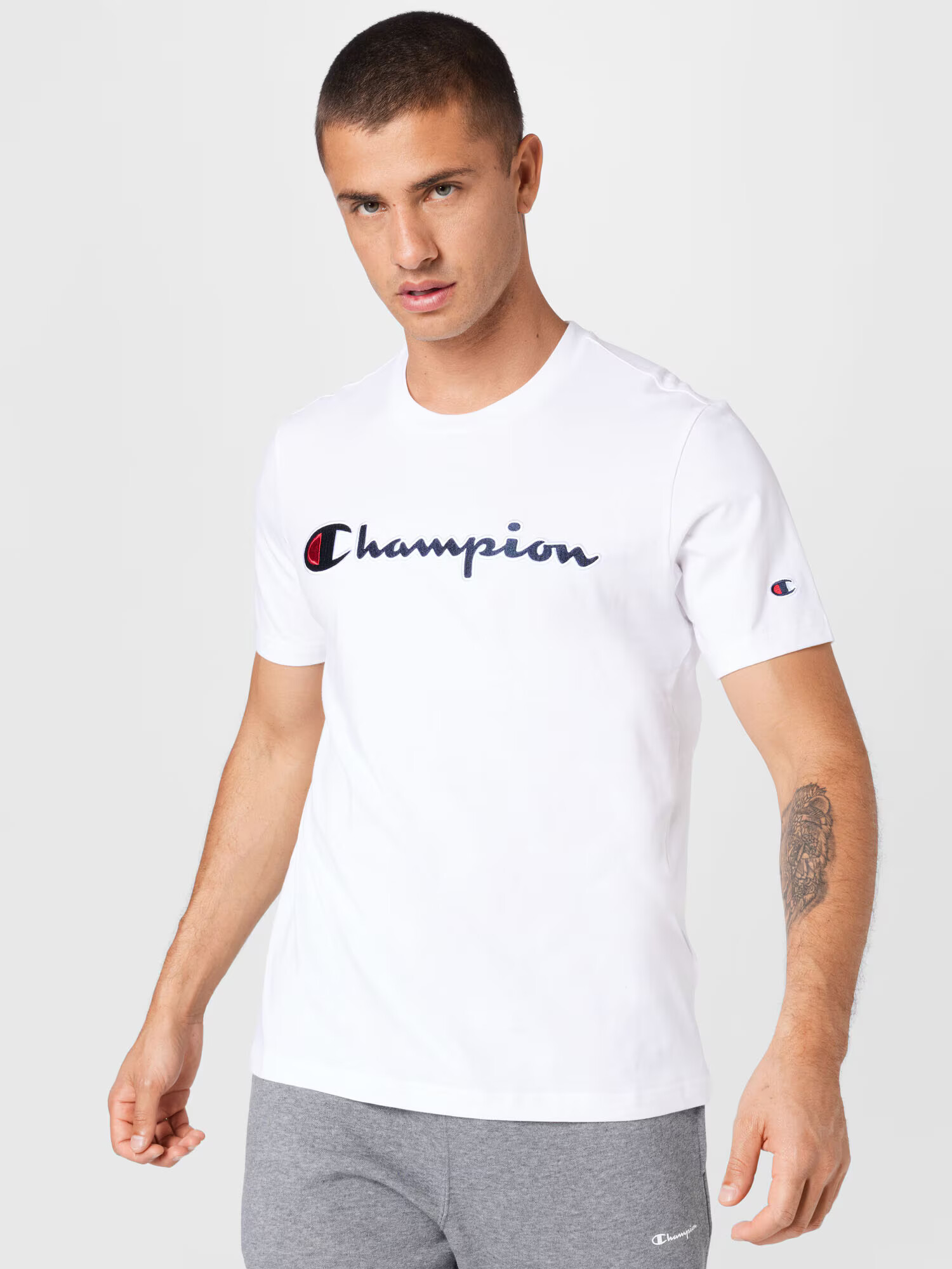 Champion Authentic Athletic Apparel Majica mornarska / rdeča / bela - Pepit.si