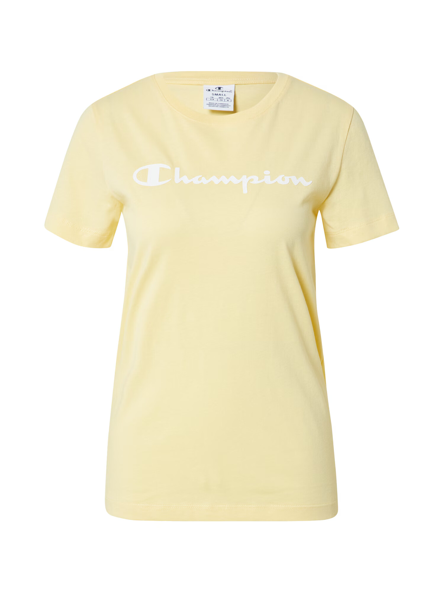 Champion Authentic Athletic Apparel Majica pastelno rumena / bela - Pepit.si