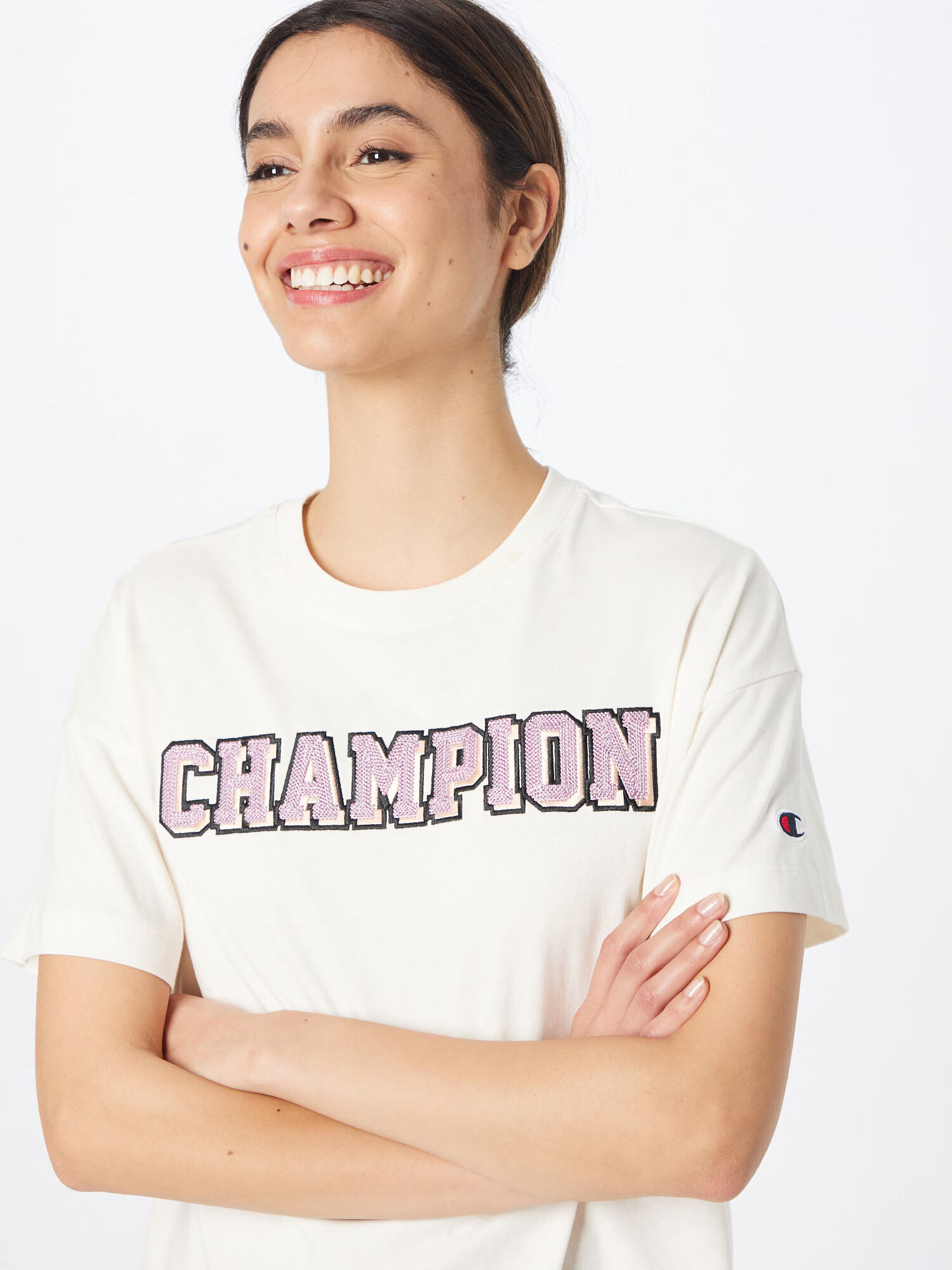 Champion Authentic Athletic Apparel Majica pastelno rumena / pastelno lila - Pepit.si