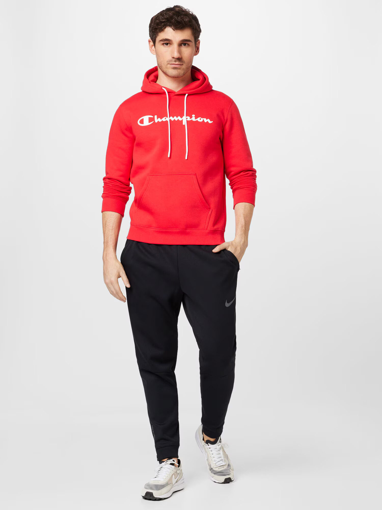 Champion Authentic Athletic Apparel Majica rdeča / bela - Pepit.si