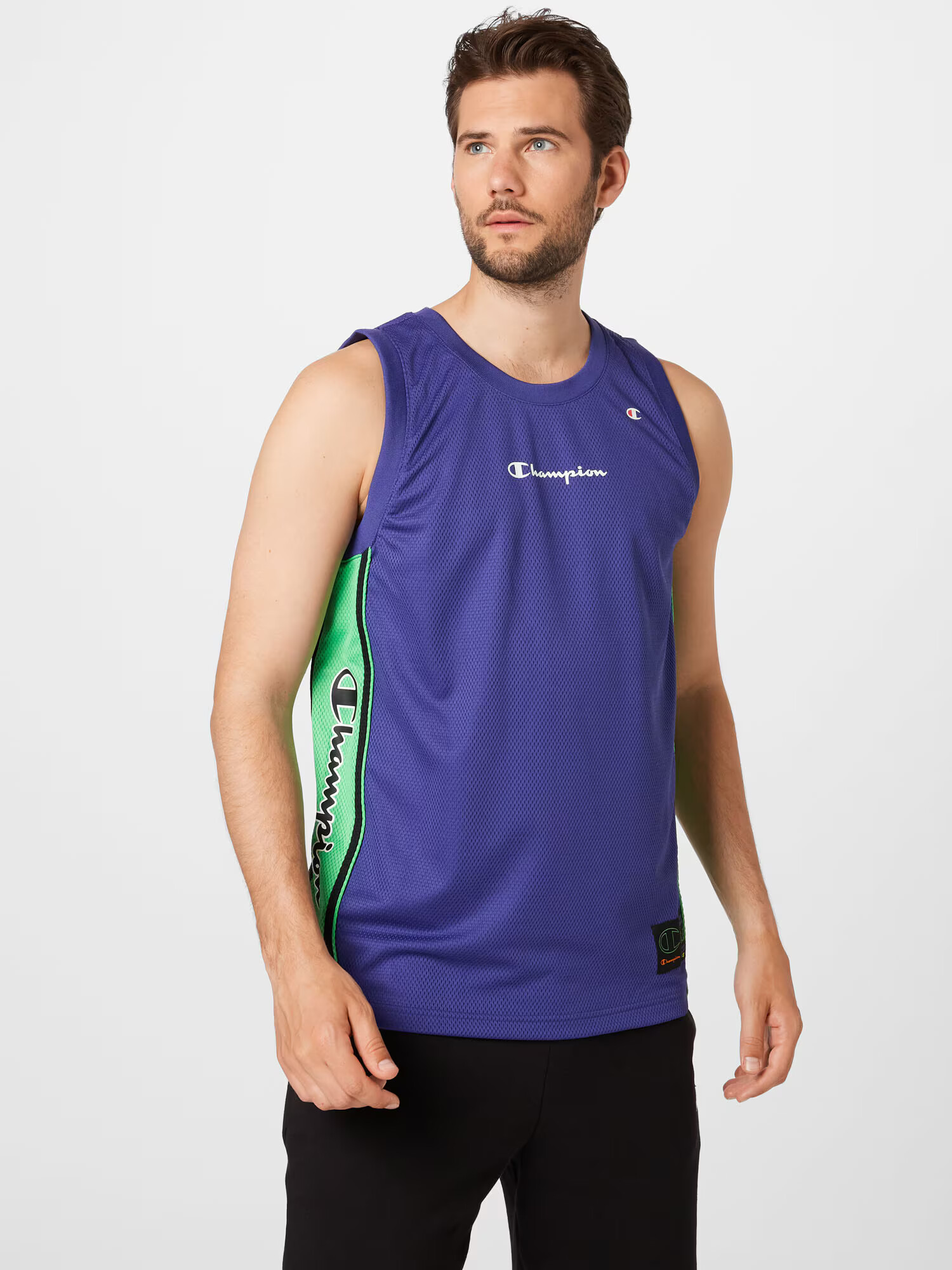 Champion Authentic Athletic Apparel Majica temno modra / zelena / rdeča / črna / bela - Pepit.si