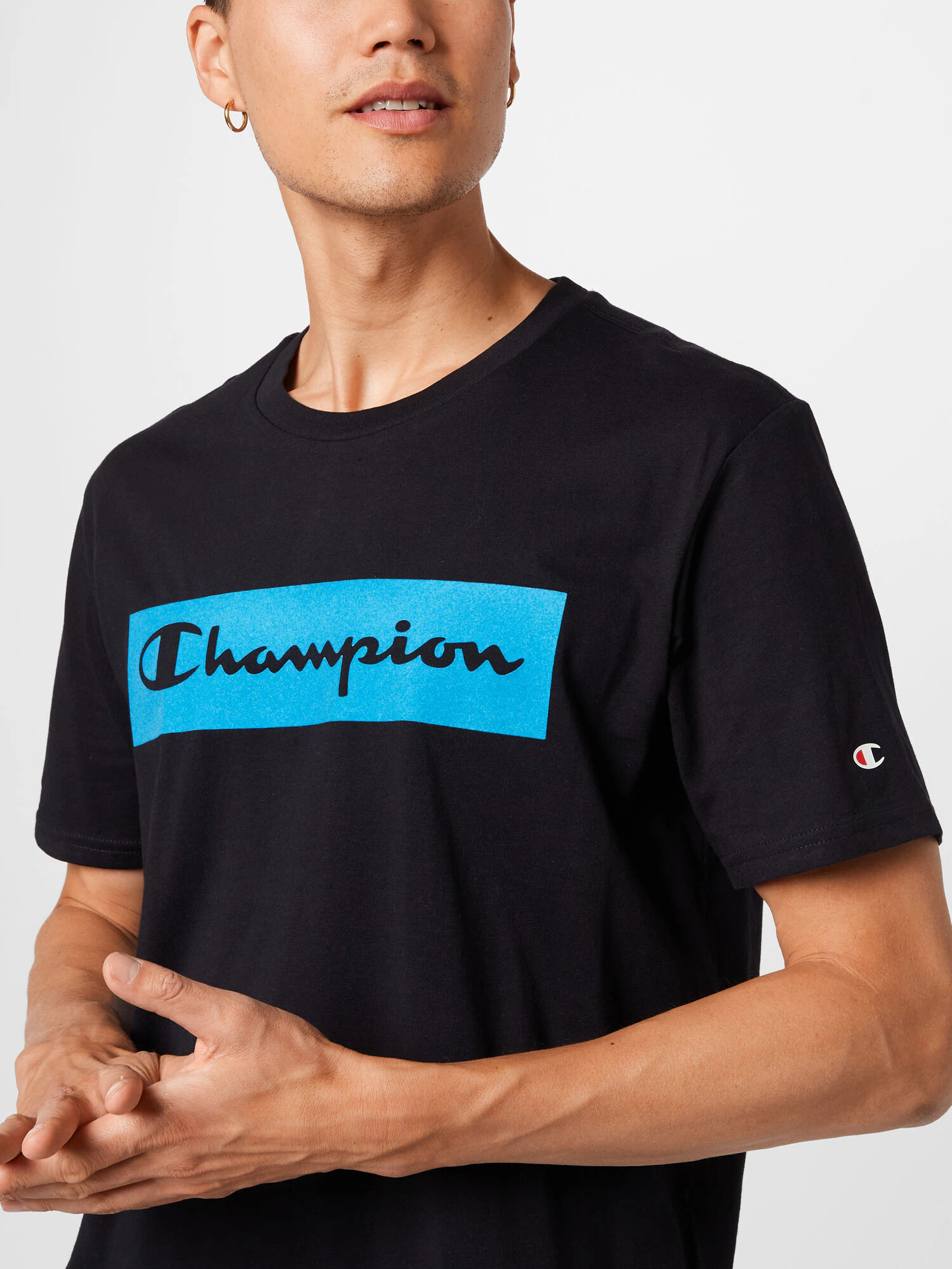 Champion Authentic Athletic Apparel Majica voda / črna - Pepit.si