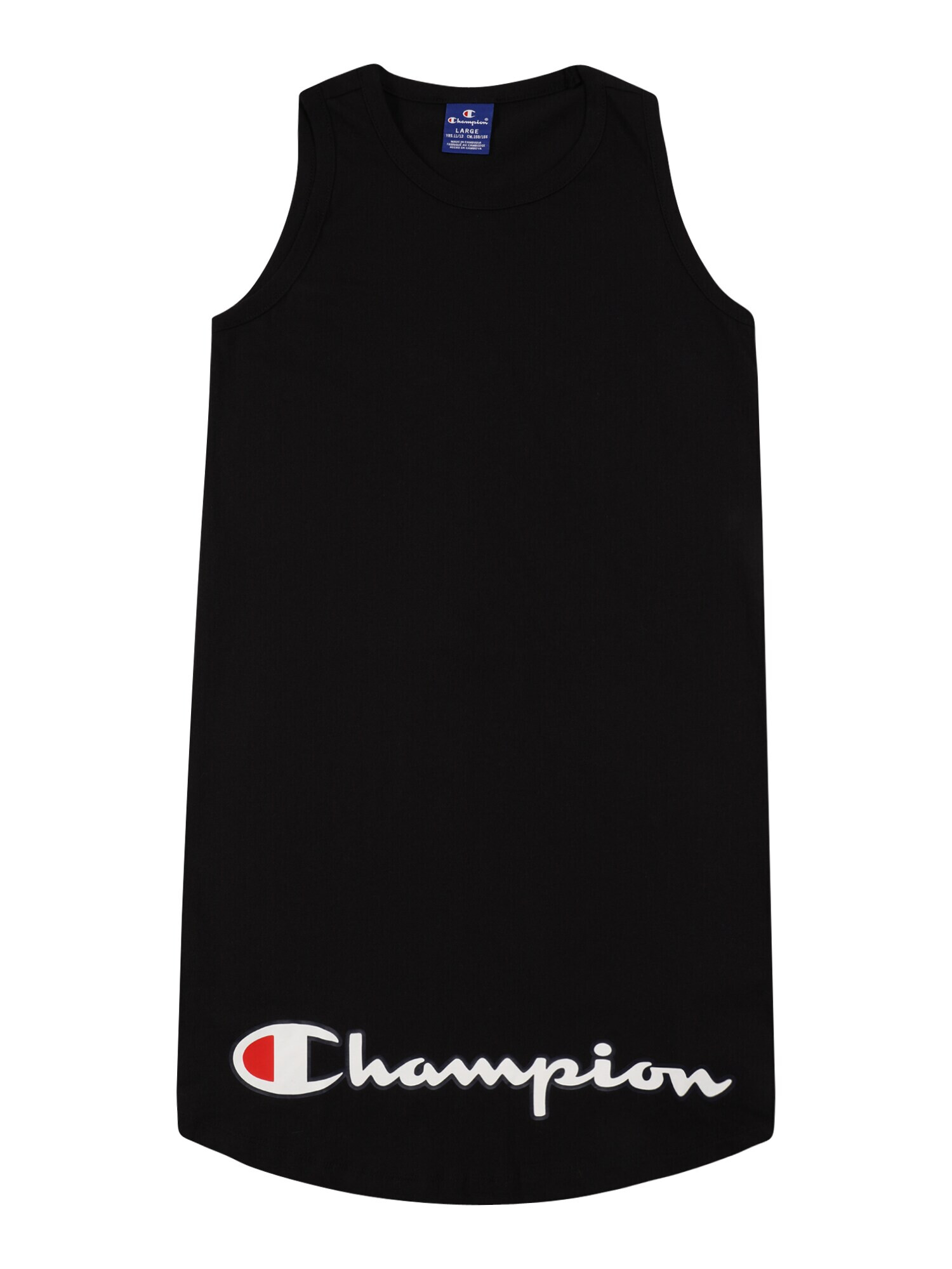 Champion Authentic Athletic Apparel Kleid črna / bela / svetlo rdeča - Pepit.si