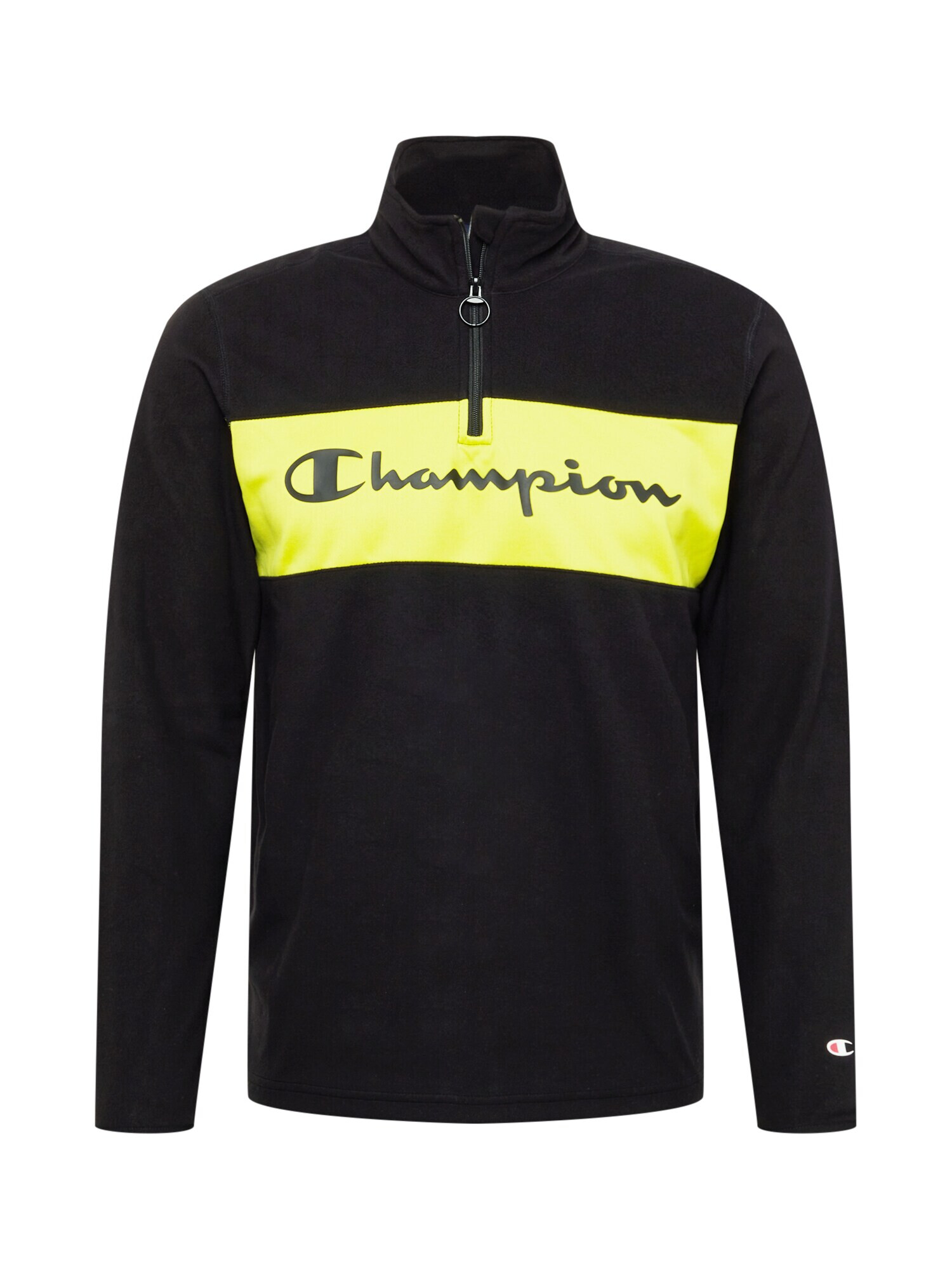 Champion Authentic Athletic Apparel Športen pulover črna / neonsko rumena / bela / rdeča - Pepit.si