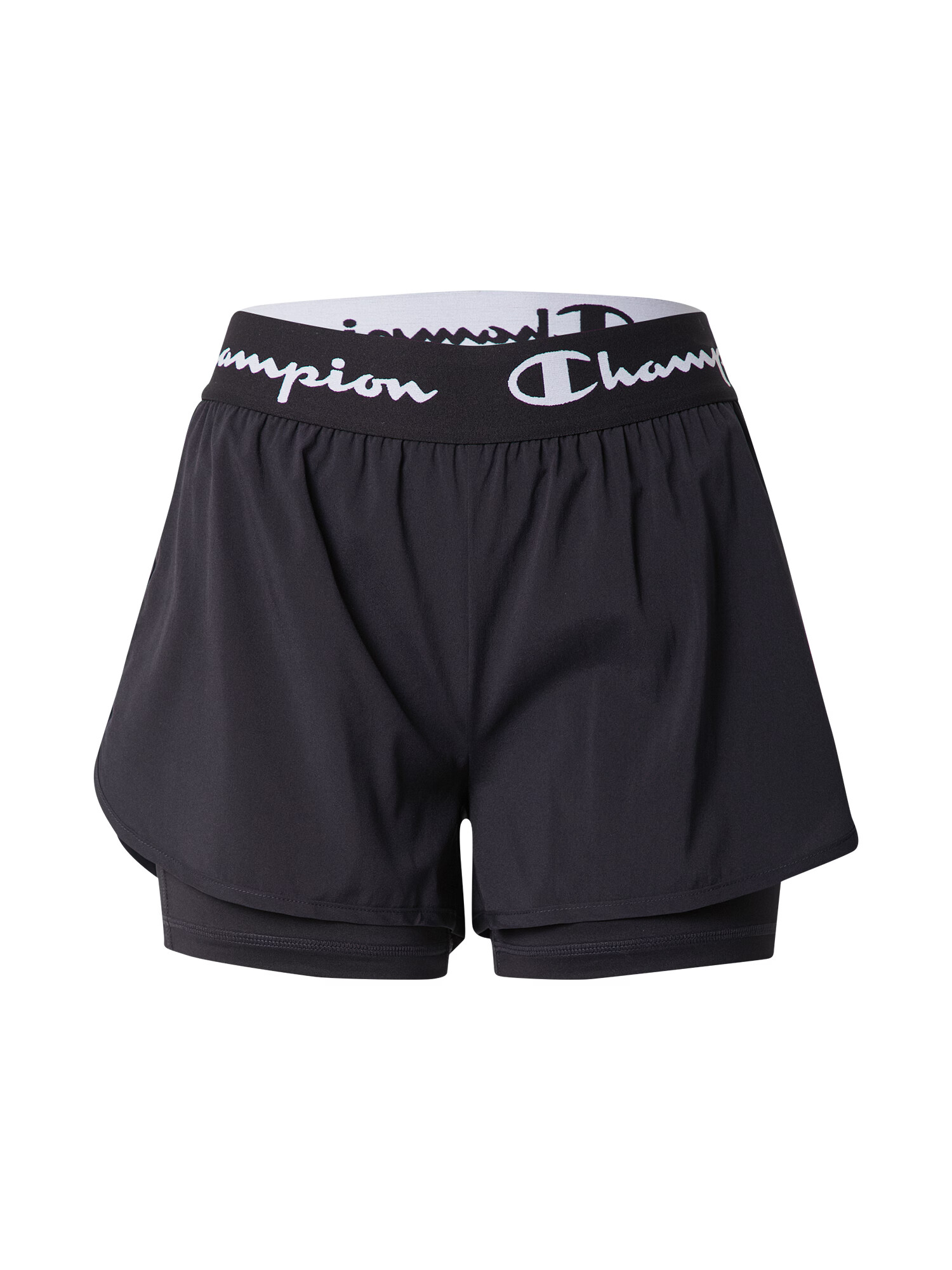 Champion Authentic Athletic Apparel Športne hlače črna / bela - Pepit.si