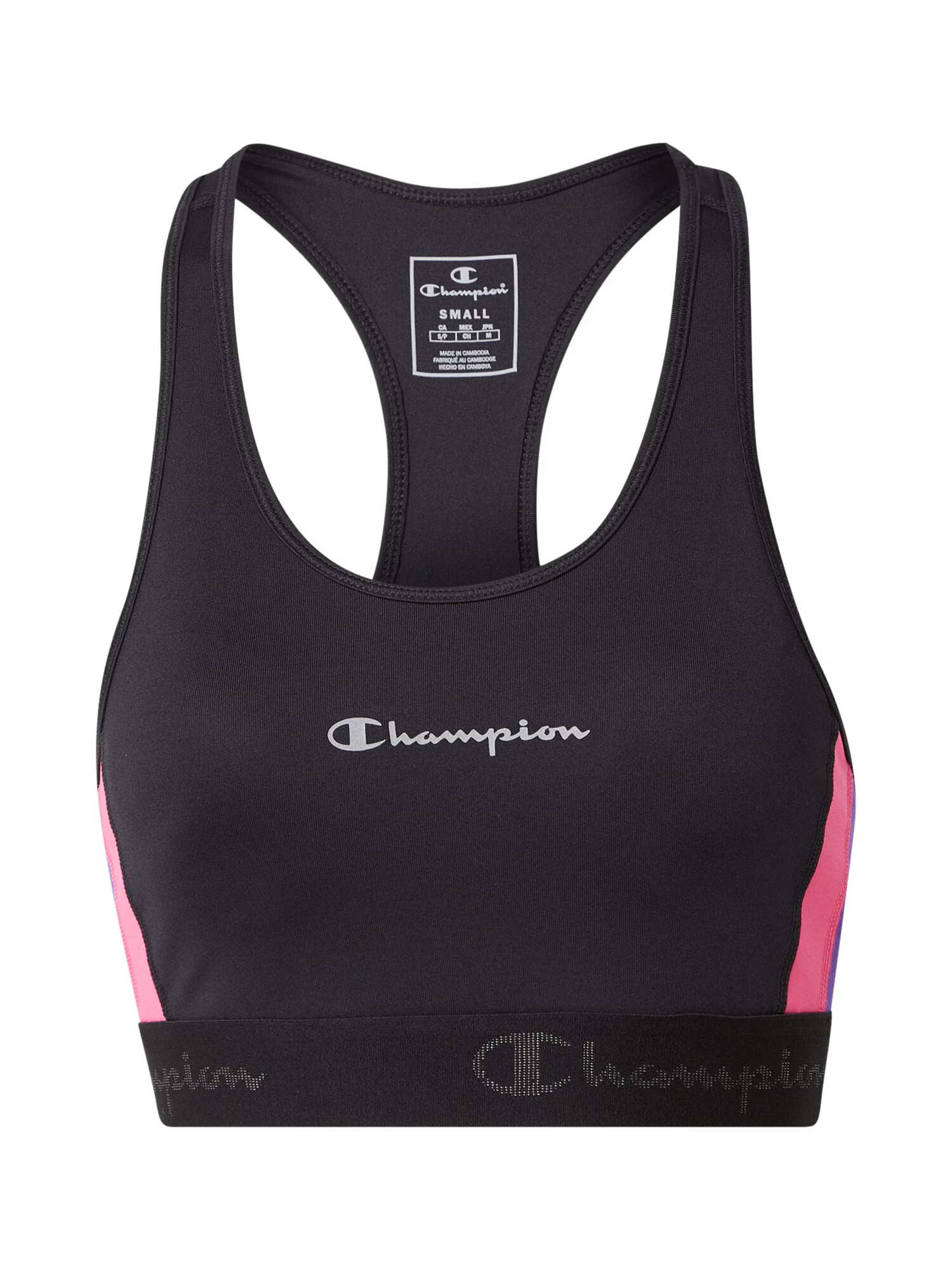 Champion Authentic Athletic Apparel Športni nederček črna / bela / roza - Pepit.si