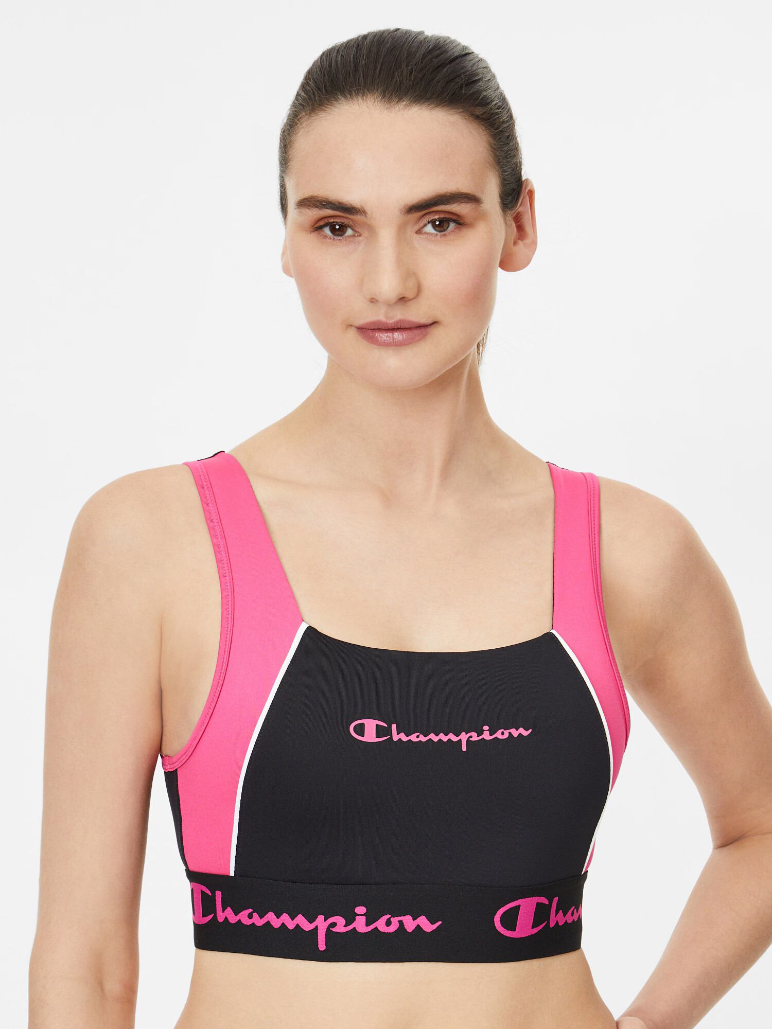 Champion Authentic Athletic Apparel Športni nederček roza / črna / bela - Pepit.si