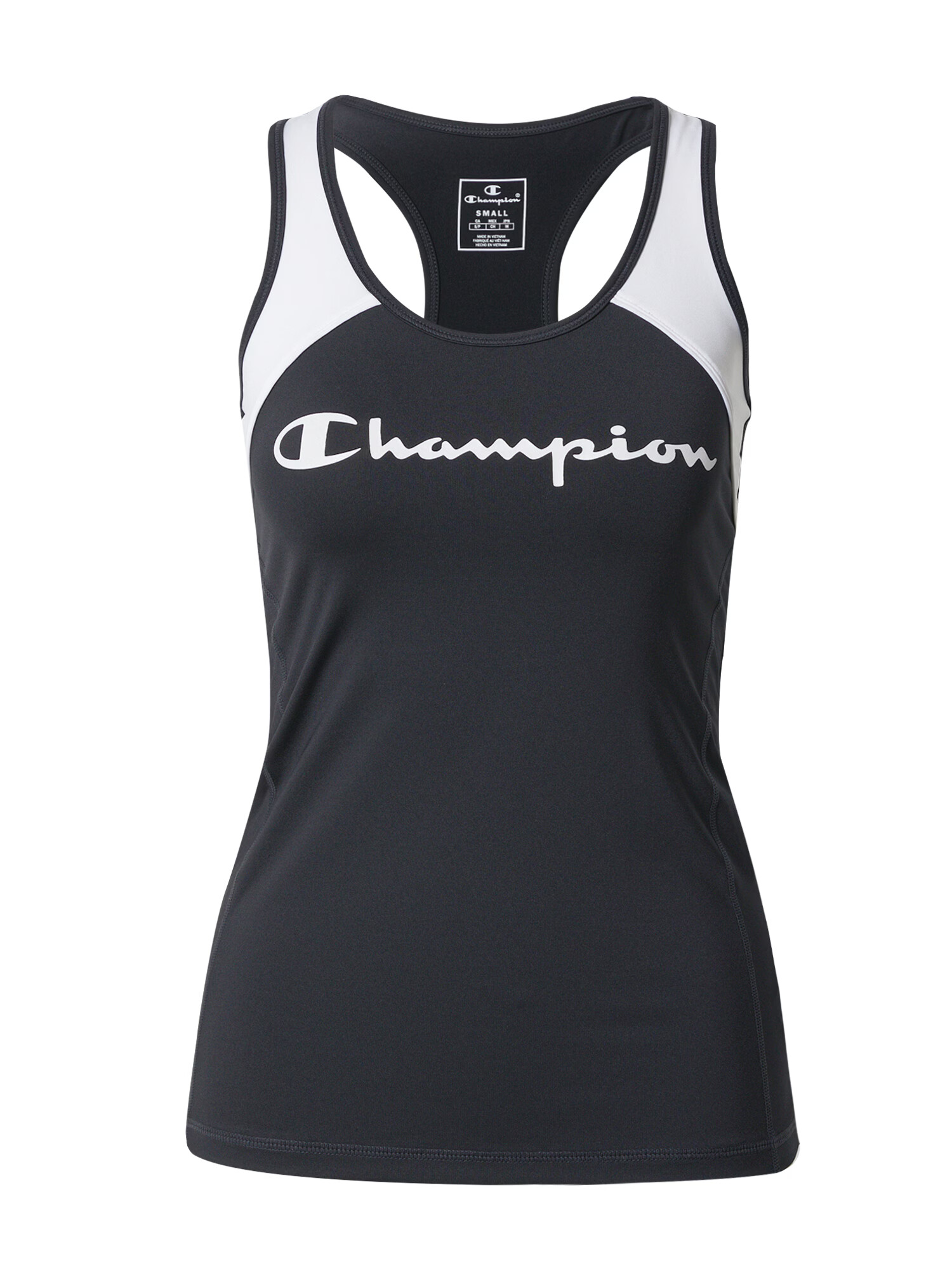 Champion Authentic Athletic Apparel Športni top črna / bela - Pepit.si